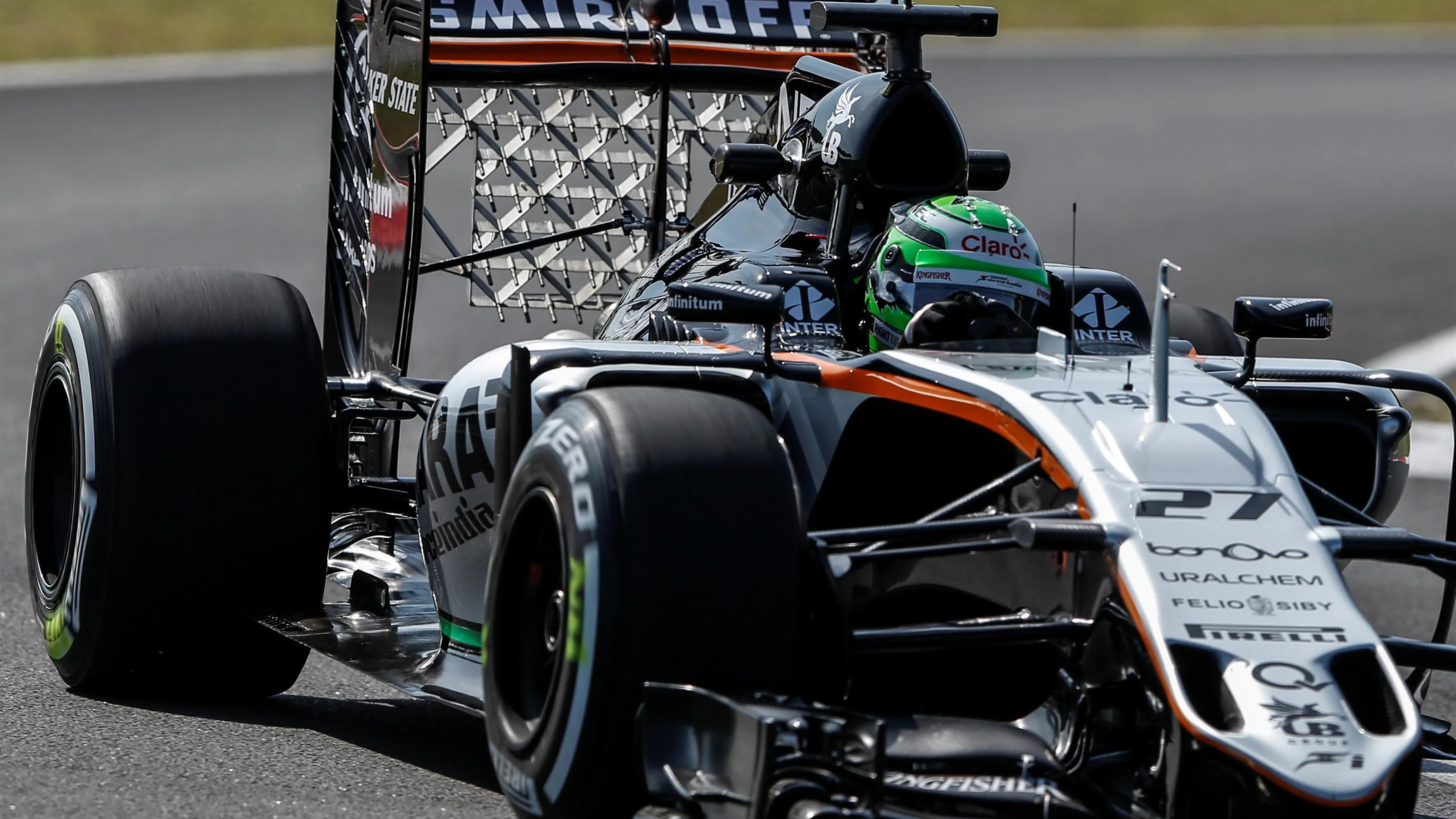 Nico Hulkenberg (GER) Force India VJM09 with aero sensor at Formula One World Championship, Rd16,