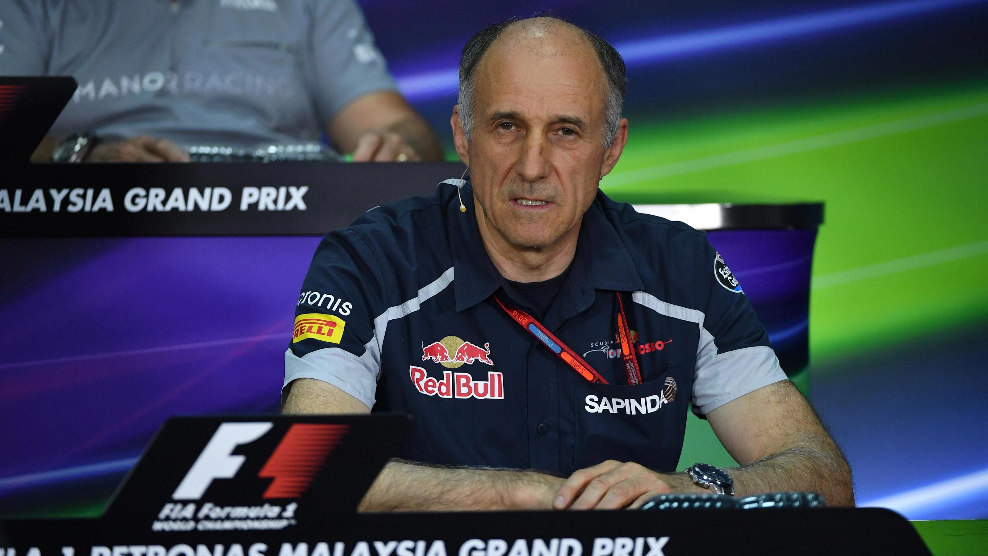Franz Tost (AUT) Scuderia Toro Rosso Team Principal in the Press Conference at Formula One World