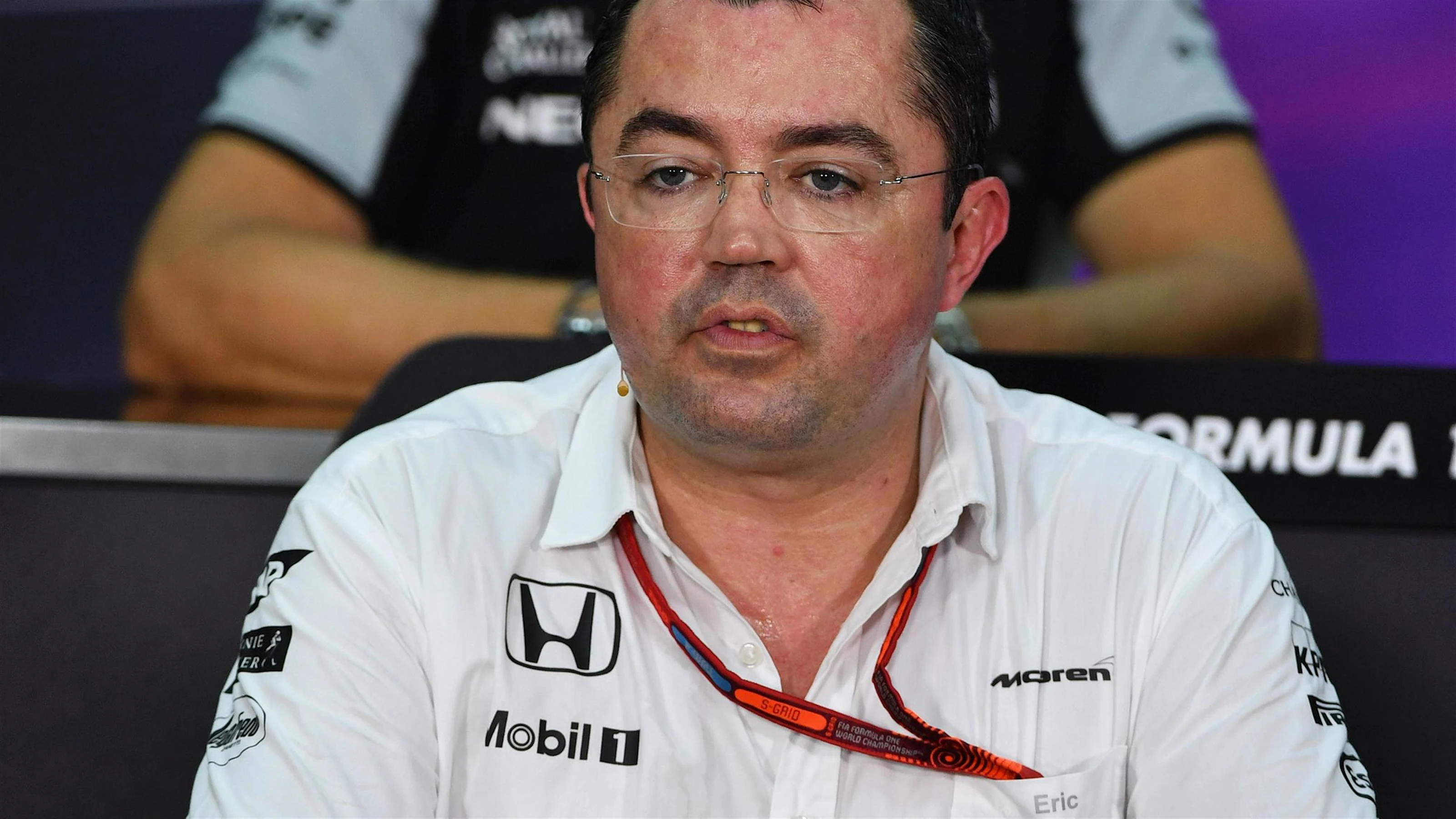 Eric Boullier (FRA) McLaren Racing Director in the Press Conference at Formula One World