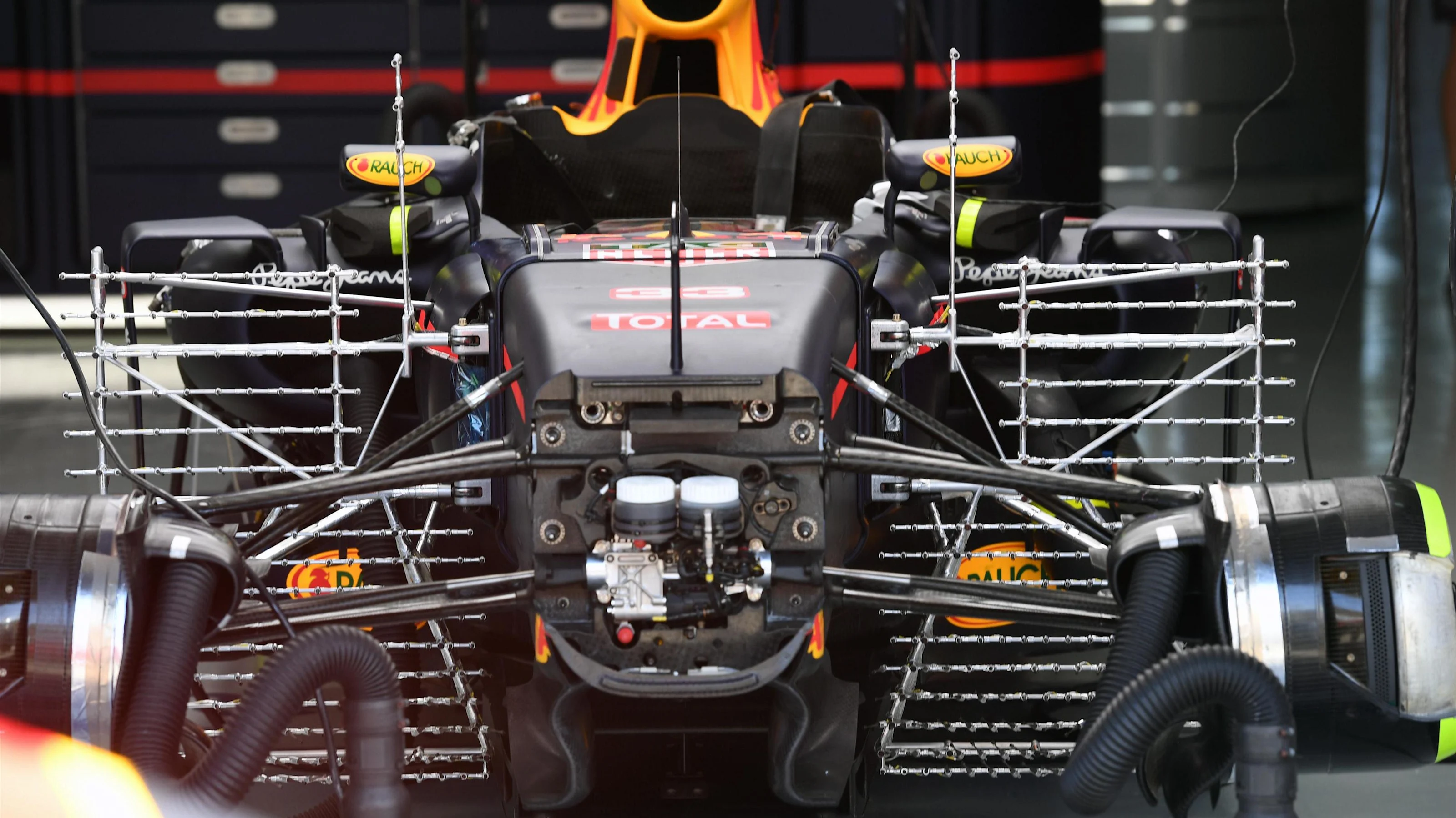 Red Bull Racing RB12 with aero sensors at Formula One World Championship, Rd16, Malaysian Grand