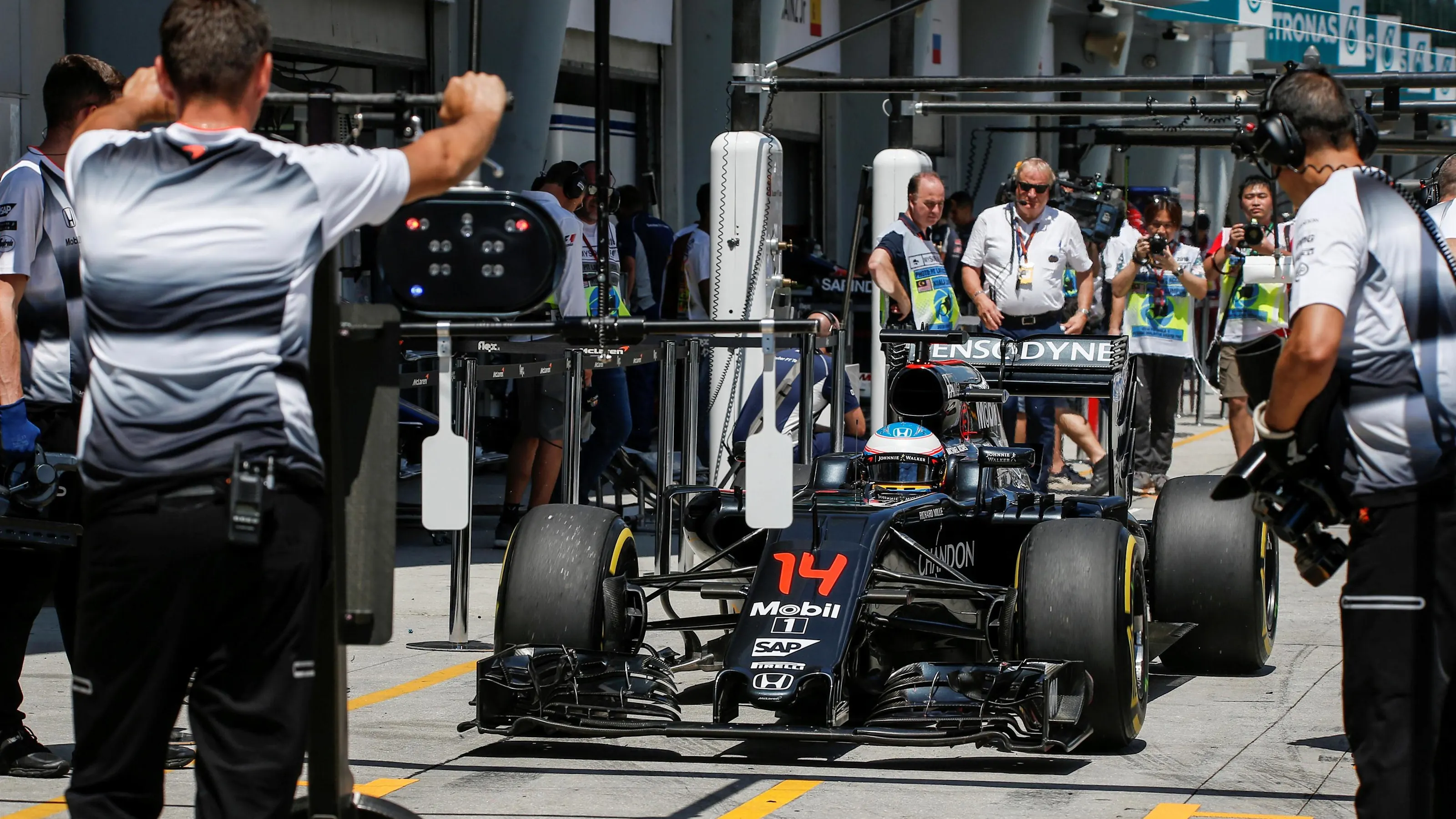 Fernando Alonso (ESP) McLaren MP4-31 at Formula One World Championship, Rd16, Malaysian Grand Prix,