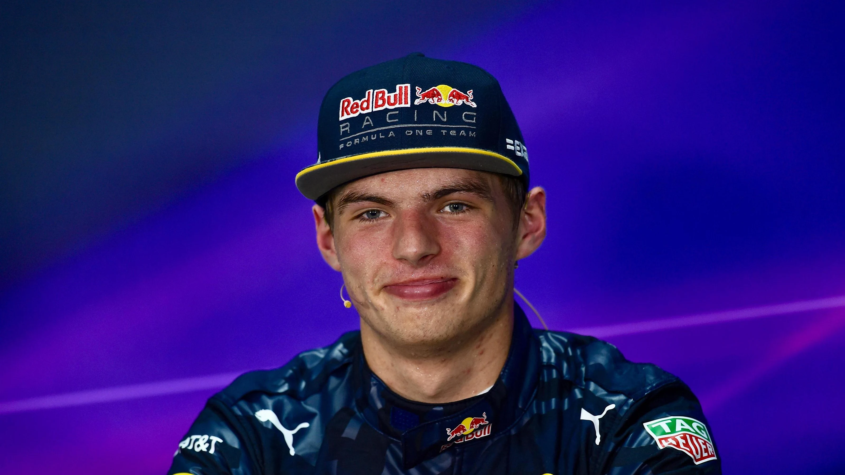Max Verstappen (NED) Red Bull Racing in the Press Conference at Formula One World Championship,