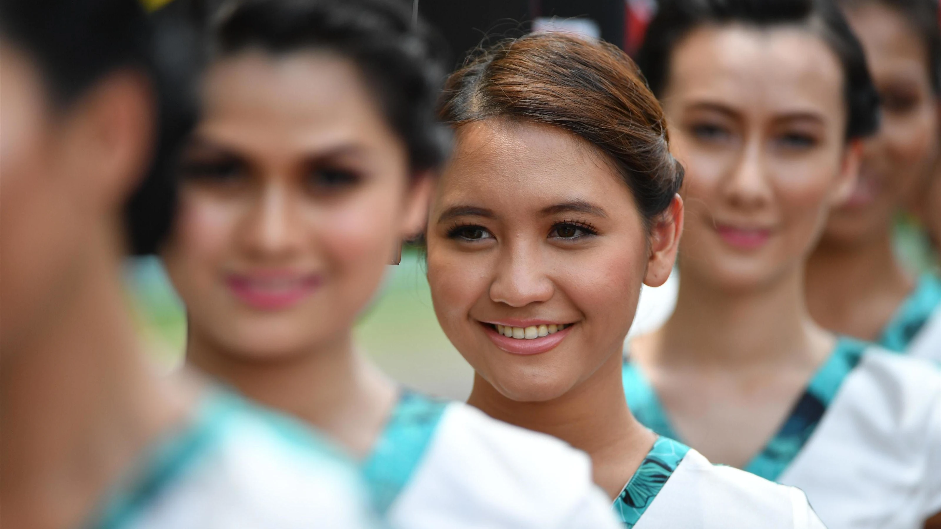 Grid girls at Formula One World Championship, Rd16, Malaysian Grand Prix, Race, Sepang, Malaysia,