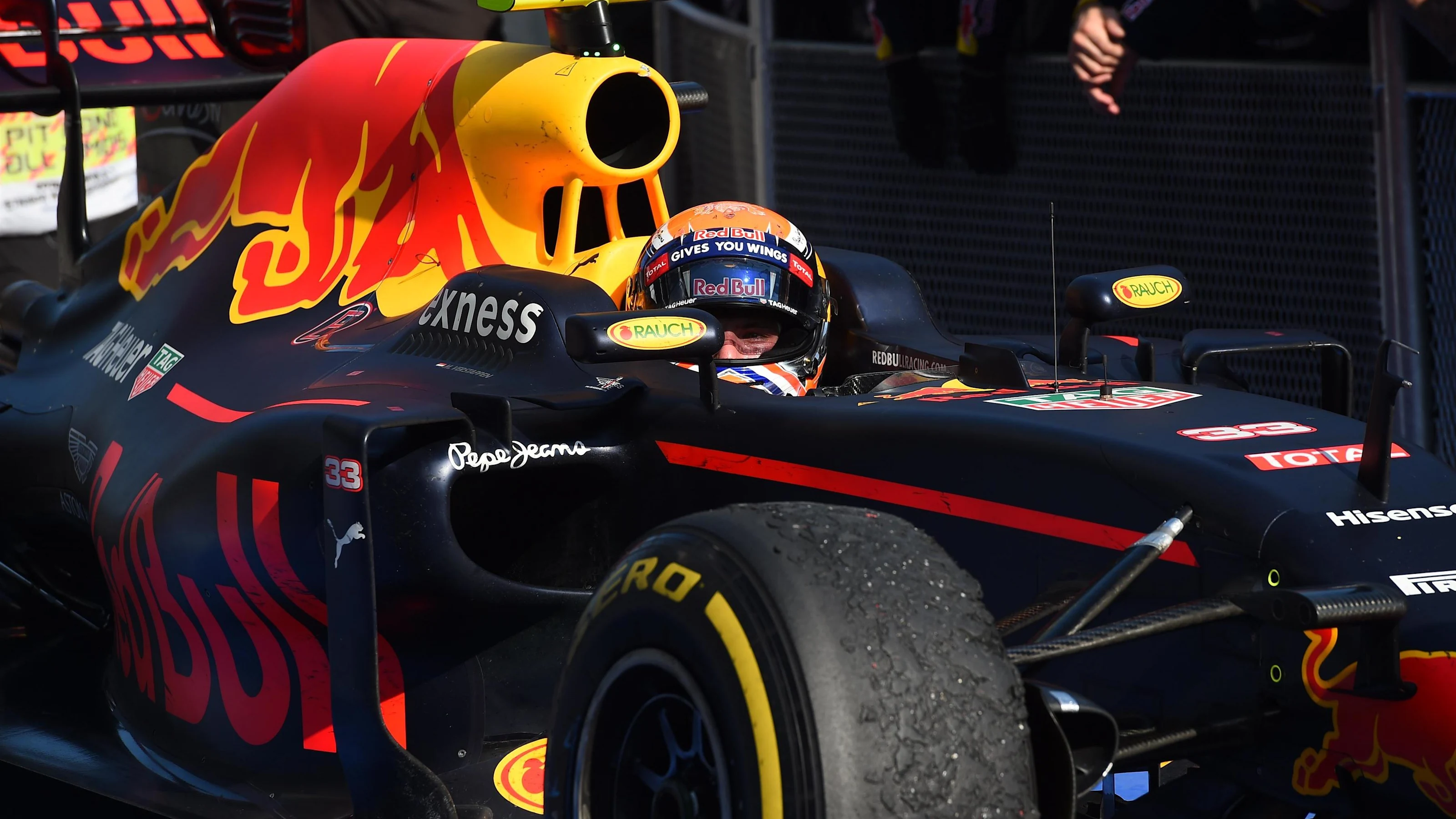 Max Verstappen (NED) Red Bull Racing RB12 in Parc ferme at Formula One World Championship, Rd16,