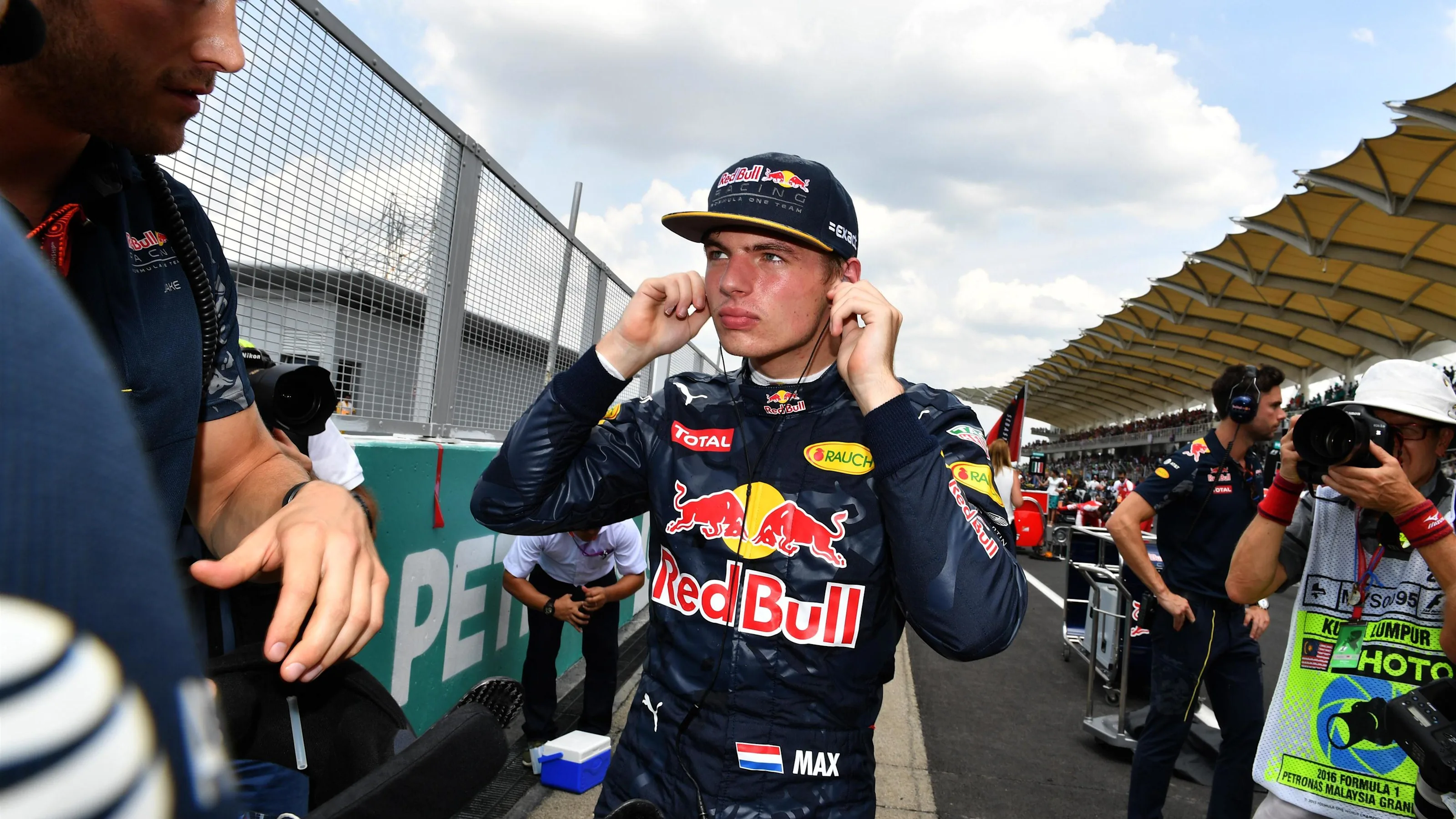 Max Verstappen (NED) Red Bull Racing on the grid at Formula One World Championship, Rd16, Malaysian