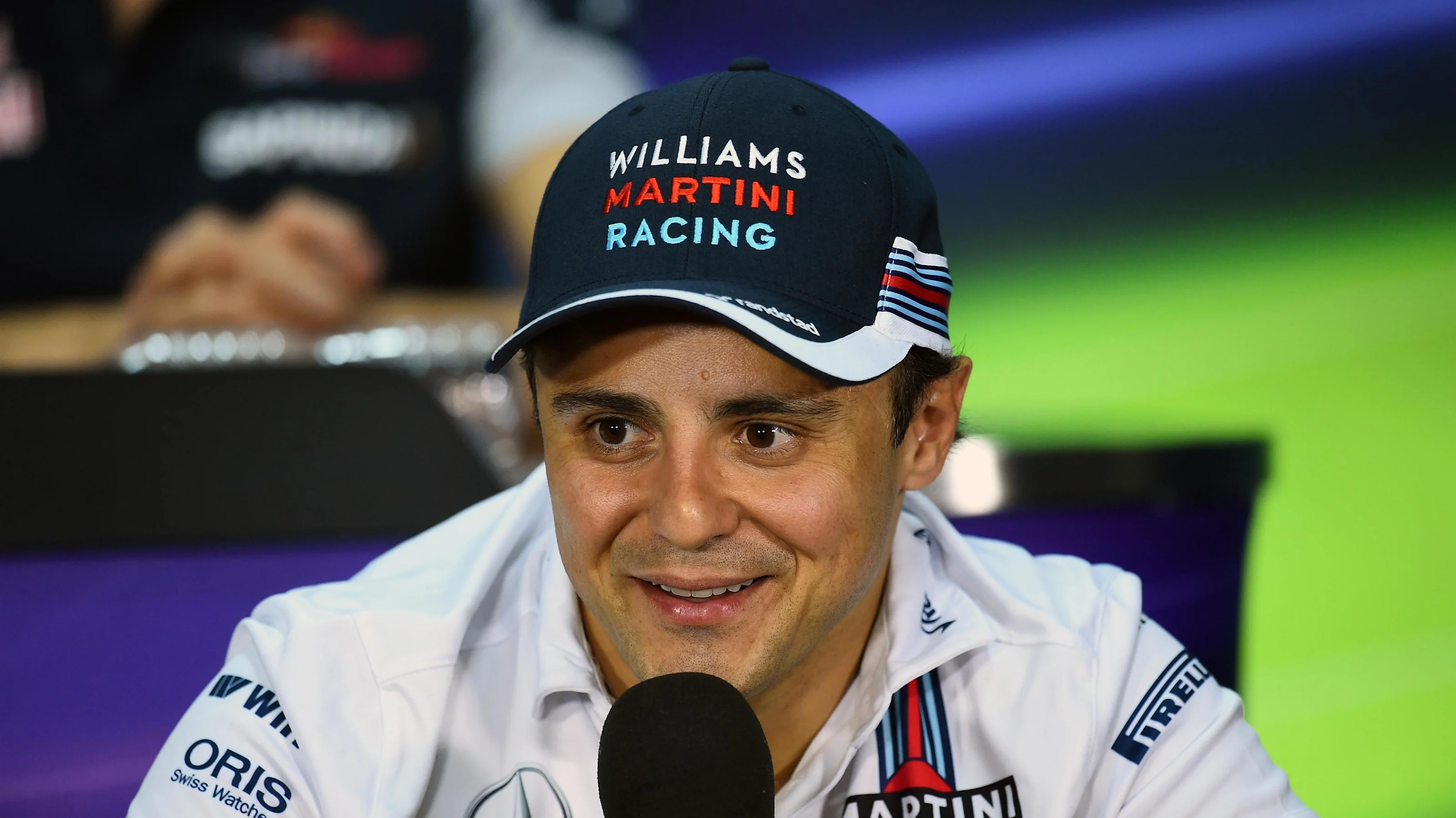 Felipe Massa (BRA) Williams in the Press Conference at Formula One World Championship, Rd16,