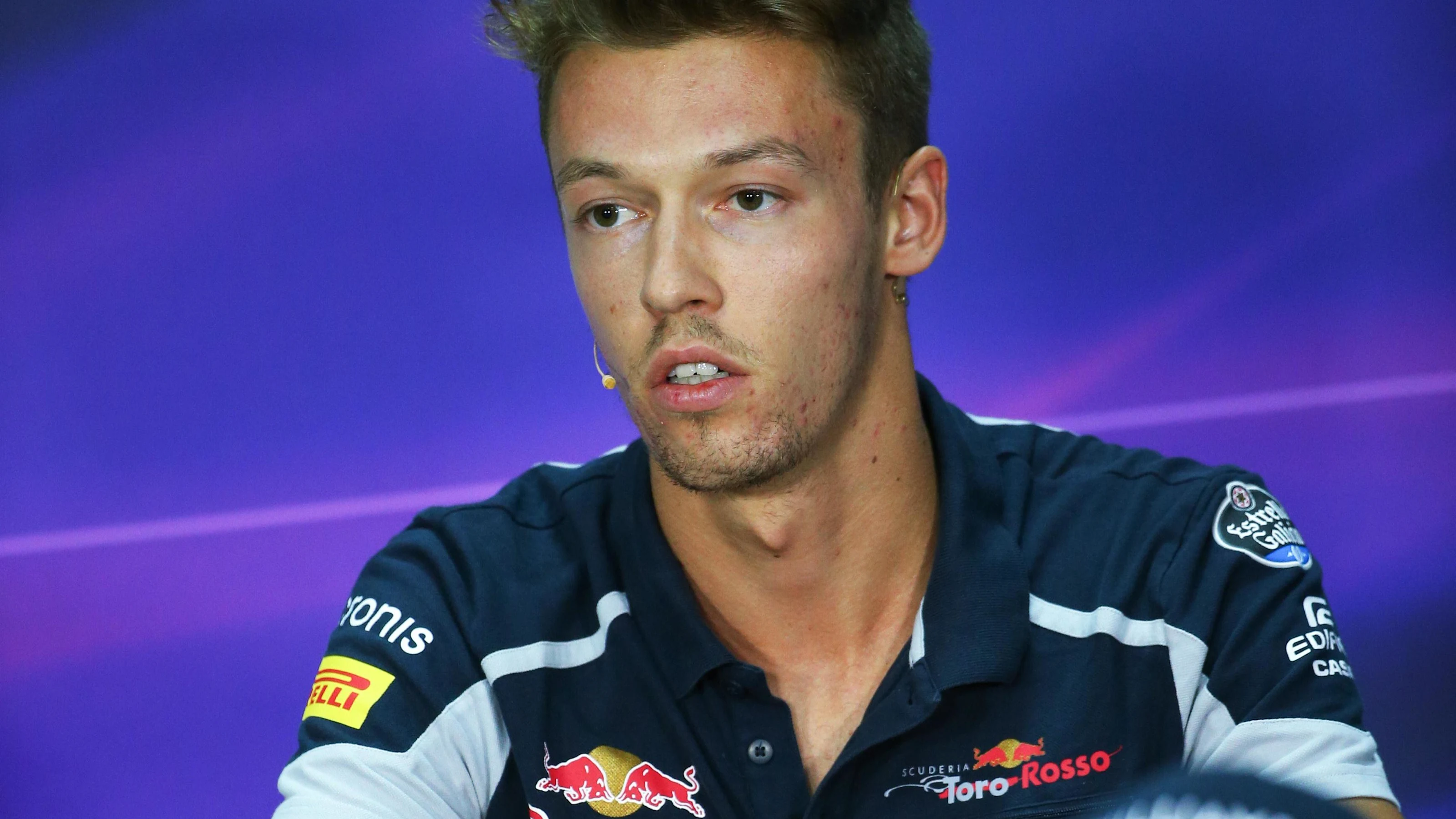Daniil Kvyat (RUS) Scuderia Toro Rosso in the Press Conference at Formula One World Championship,