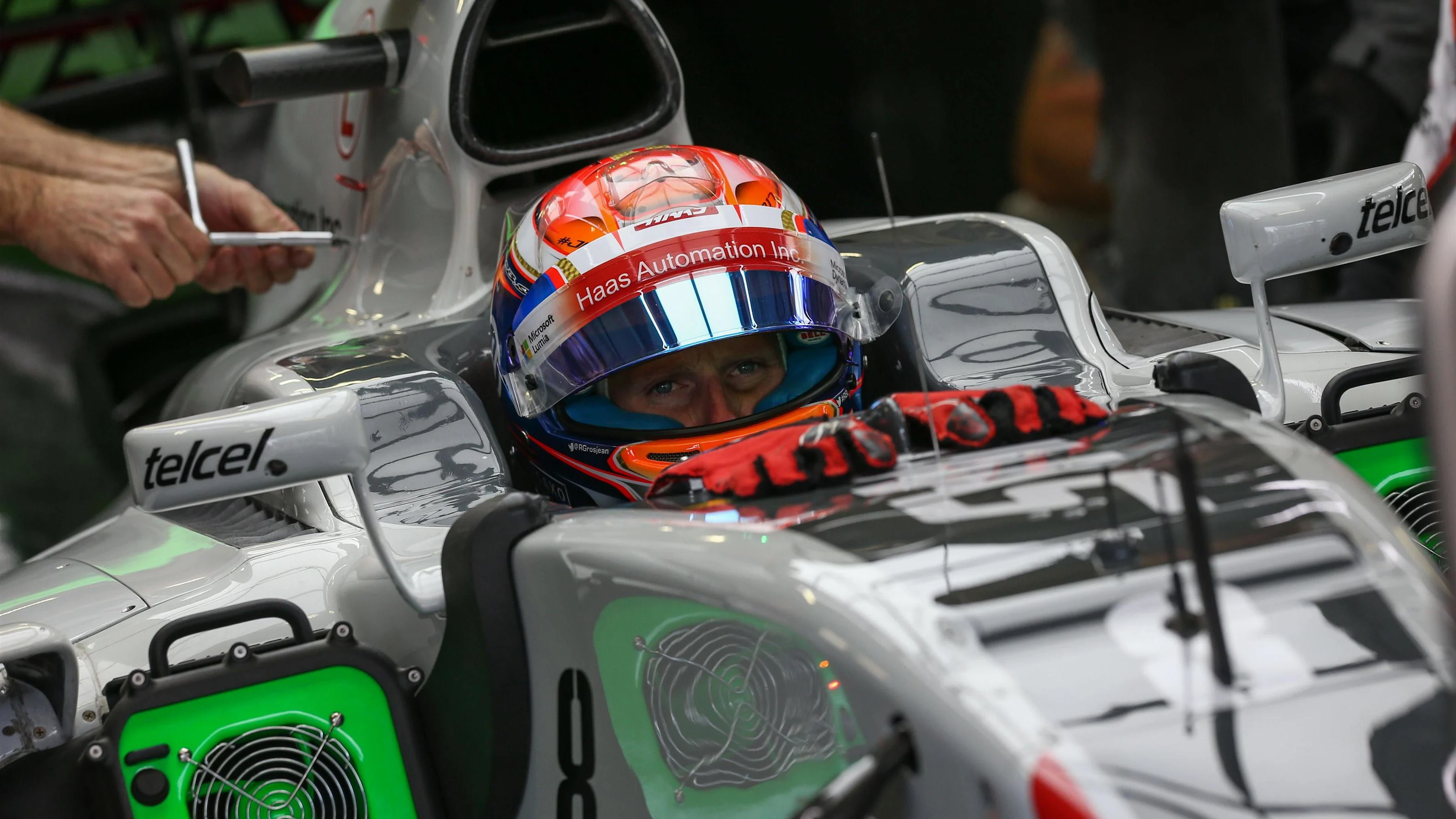 Romain Grosjean (FRA) Haas VF-16 at Formula One World Championship, Rd19, Mexican Grand Prix,