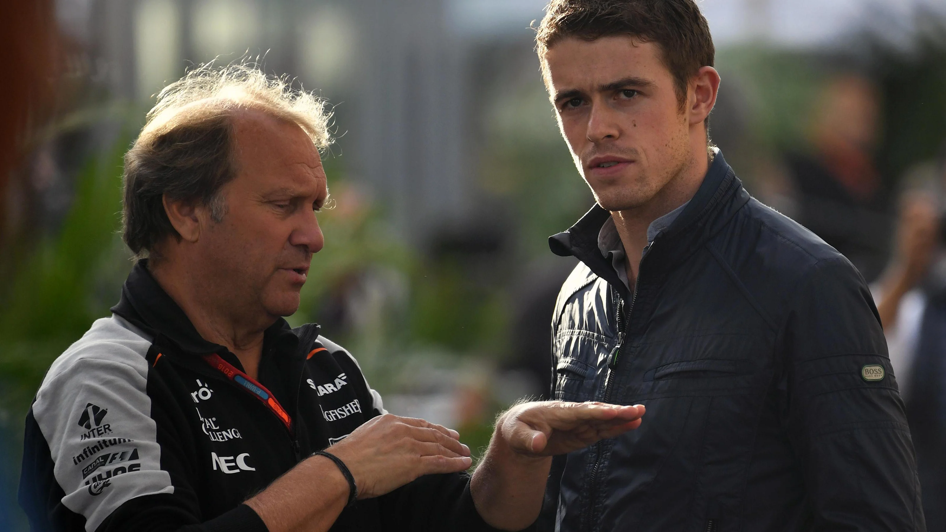 Robert Fearnley (GBR) Force India F1 Team Deputy Team Principal and Paul di Resta (GBR) Williams