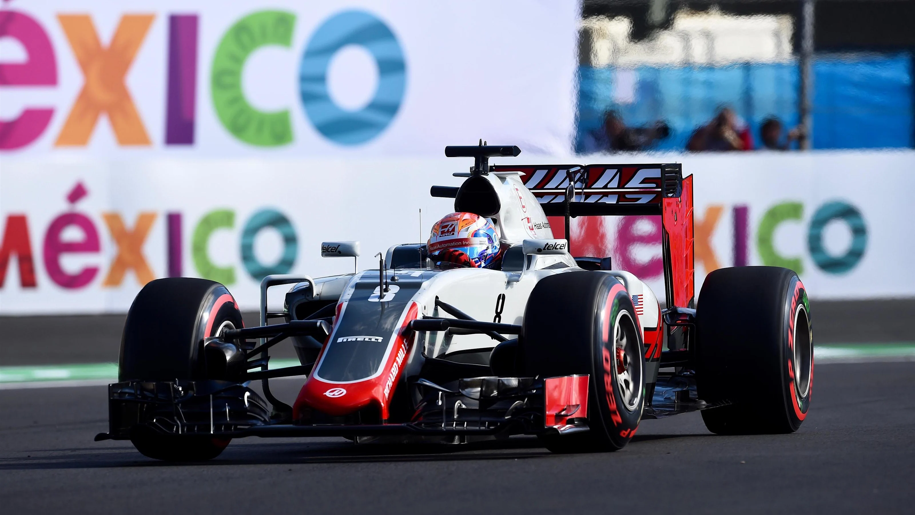 Romain Grosjean (FRA) Haas VF-16 at Formula One World Championship, Rd19, Mexican Grand Prix,