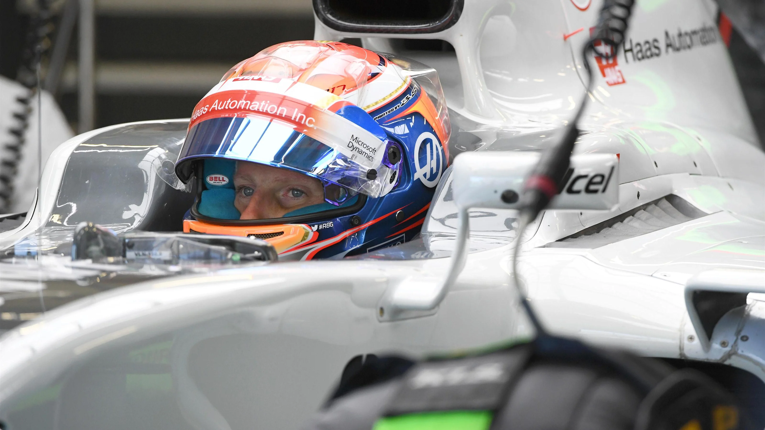 Romain Grosjean (FRA) Haas VF-16 at Formula One World Championship, Rd19, Mexican Grand Prix,