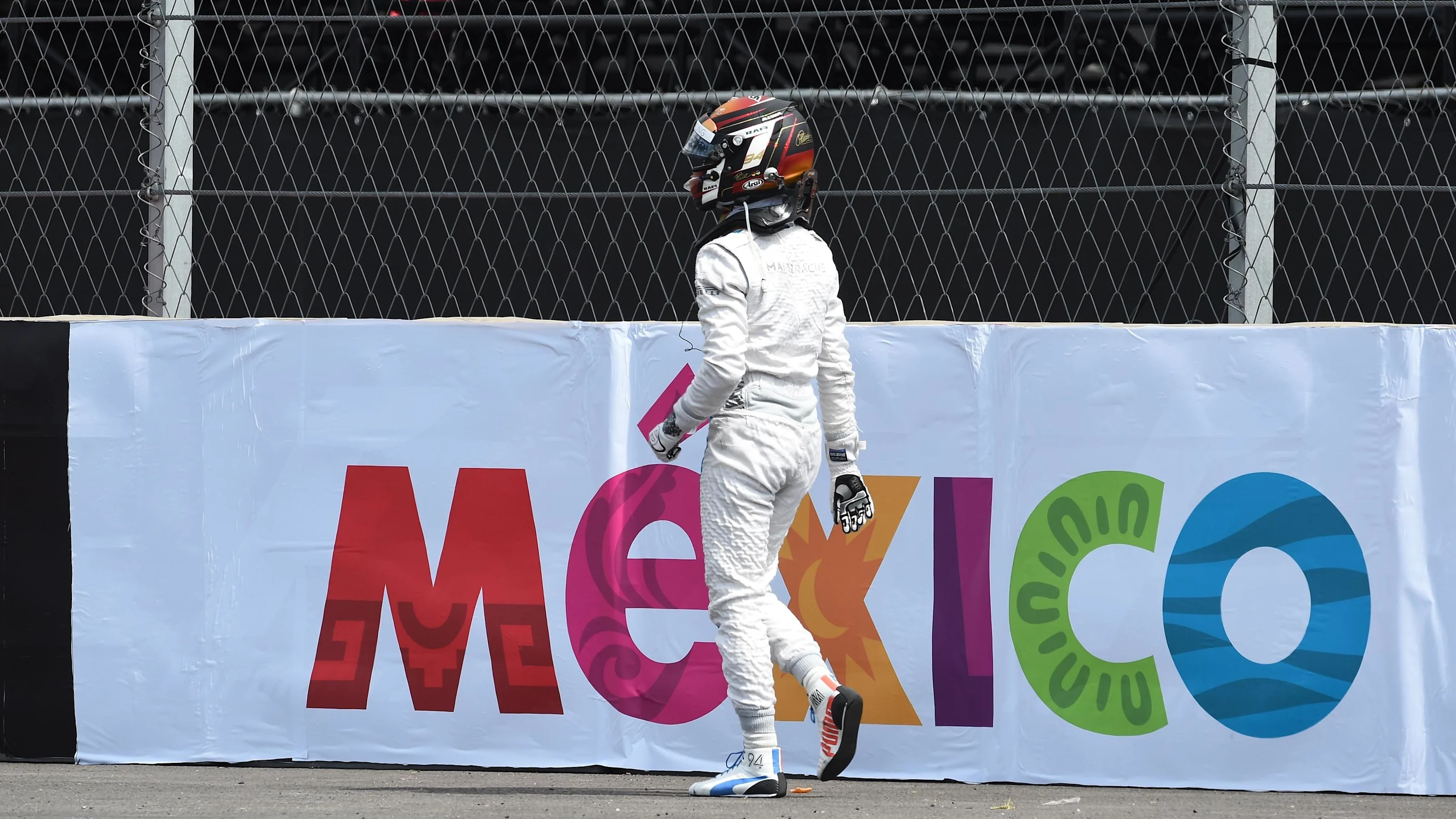 Race retiree Pascal Wehrlein (GER) Manor Racing after crashing out of the race on lap one at