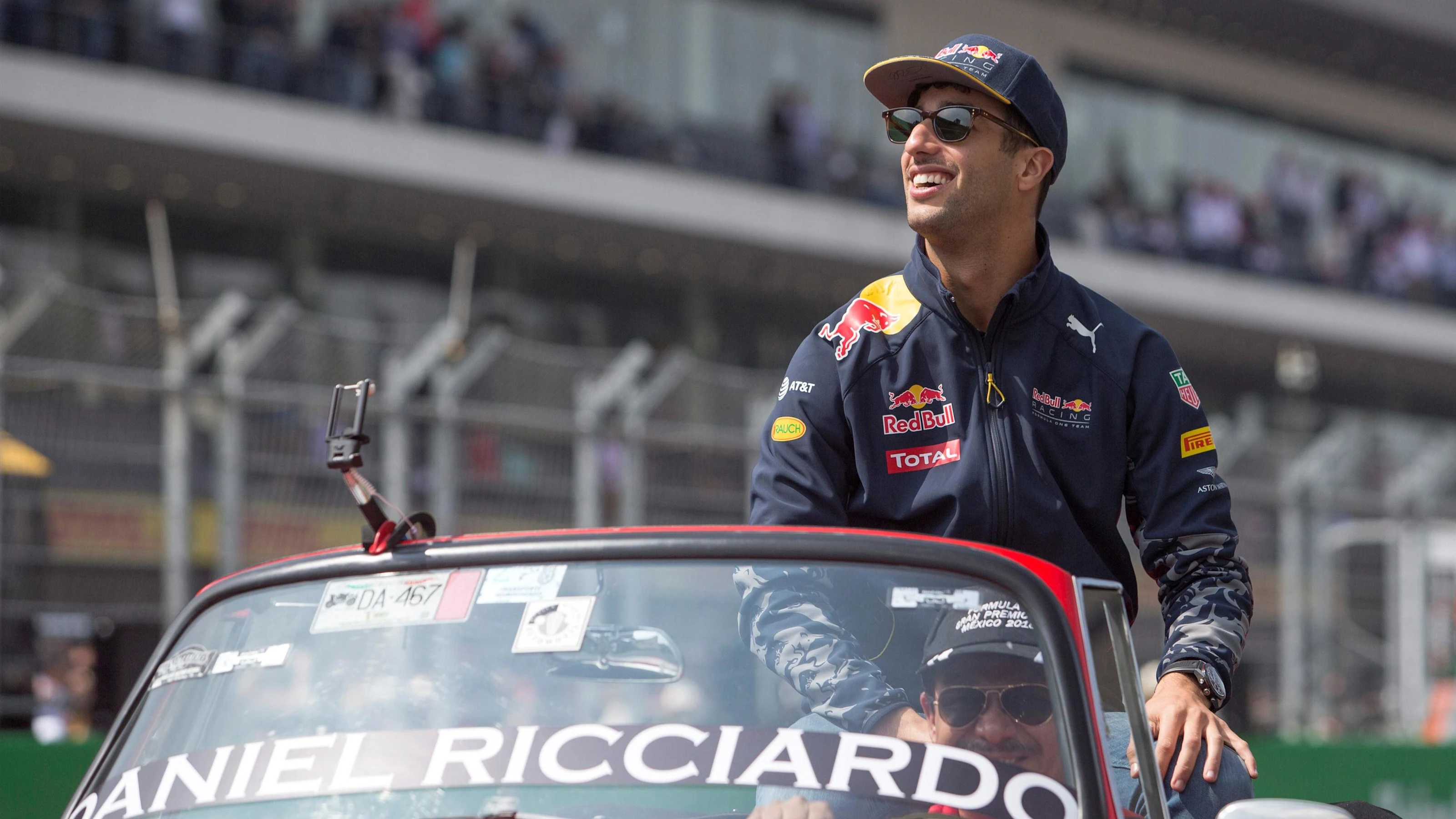Daniel Ricciardo (AUS) Red Bull Racing on the drivers parade on the drivers parade at Formula One