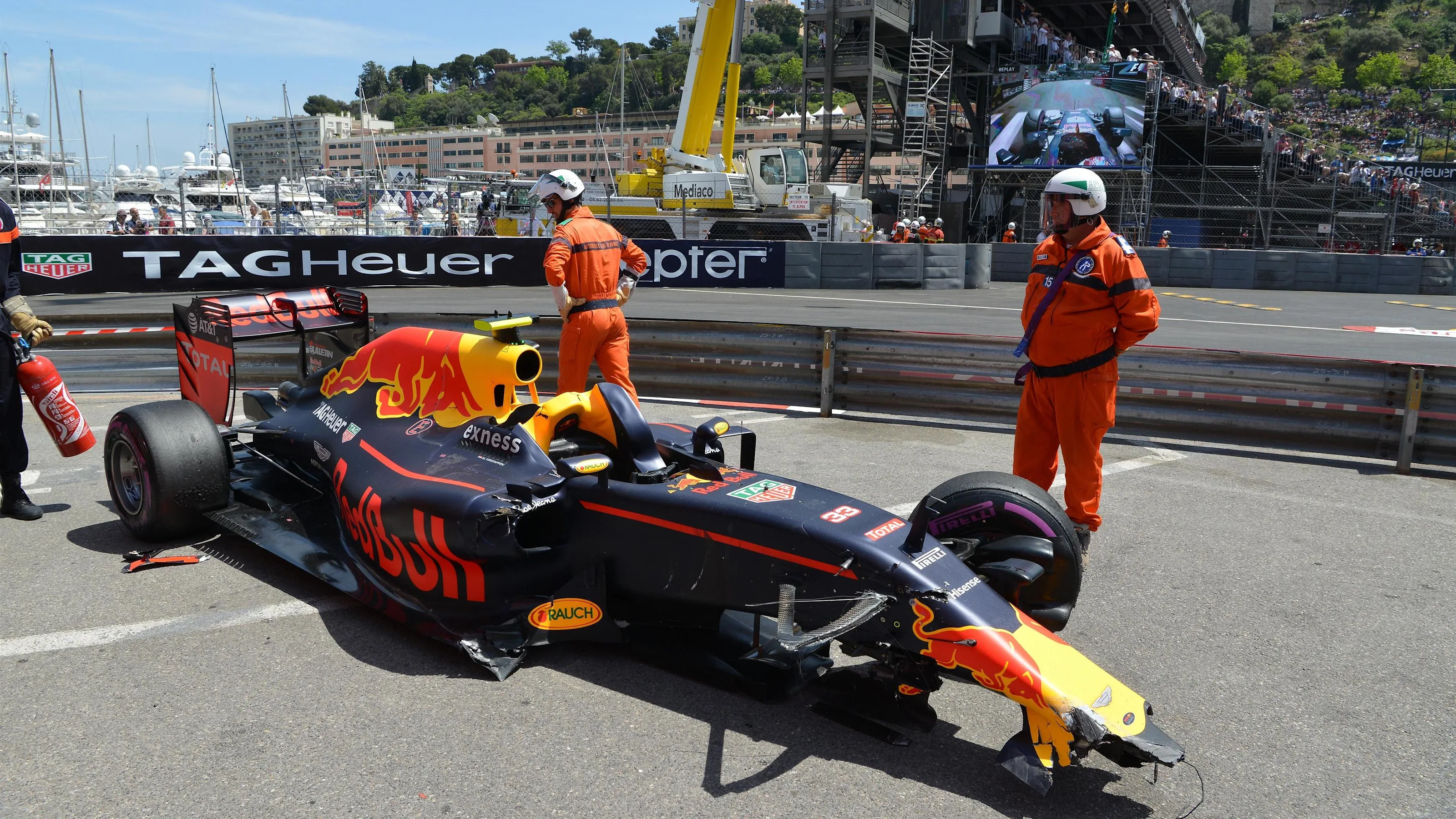 The car of Max Verstappen (NED) Red Bull Racing RB12 following his crash in Q1 at Formula One World