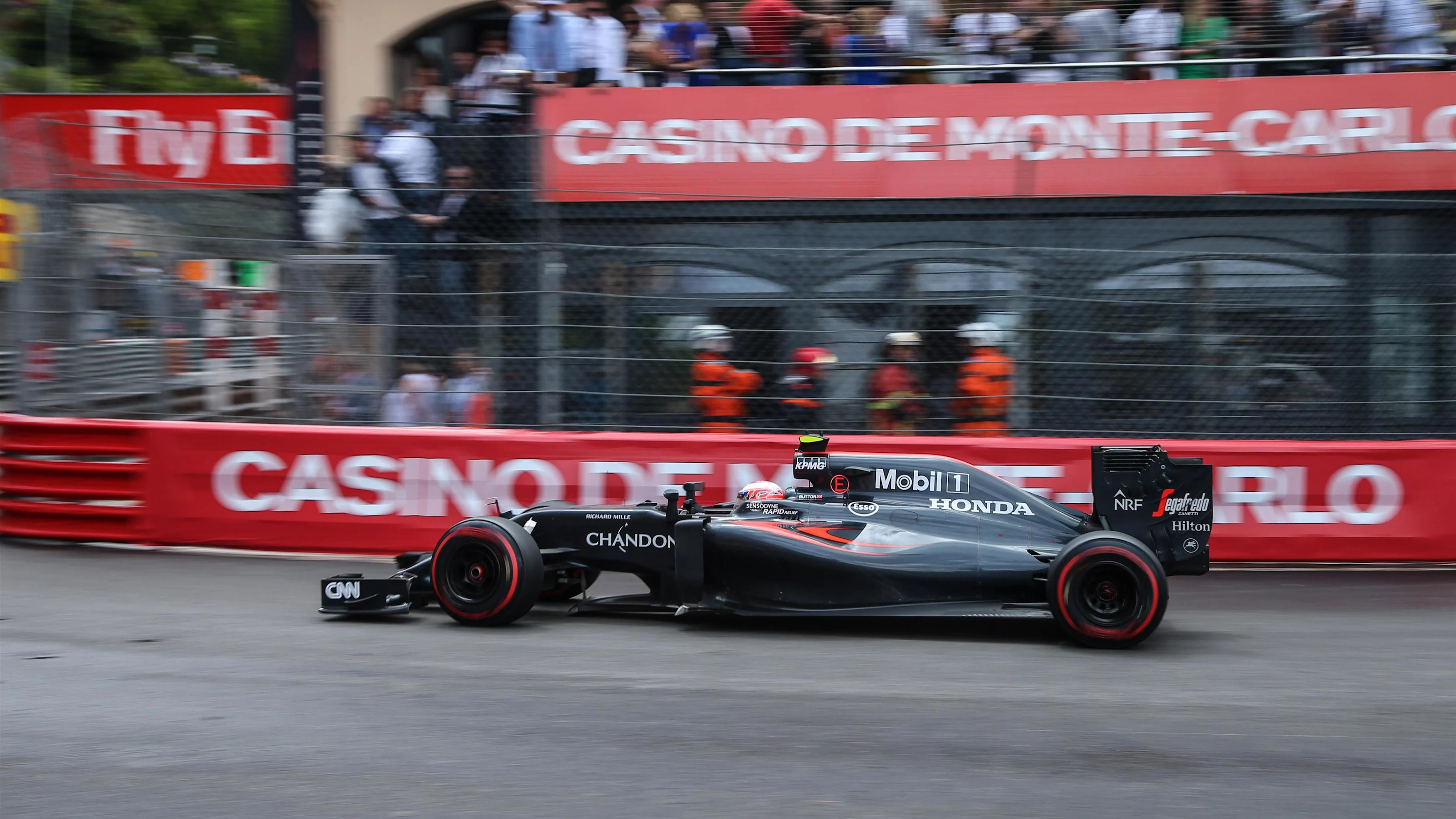 Jenson Button (GBR) McLaren MP4-31 at Formula One World Championship, Rd6, Monaco Grand Prix, Race,