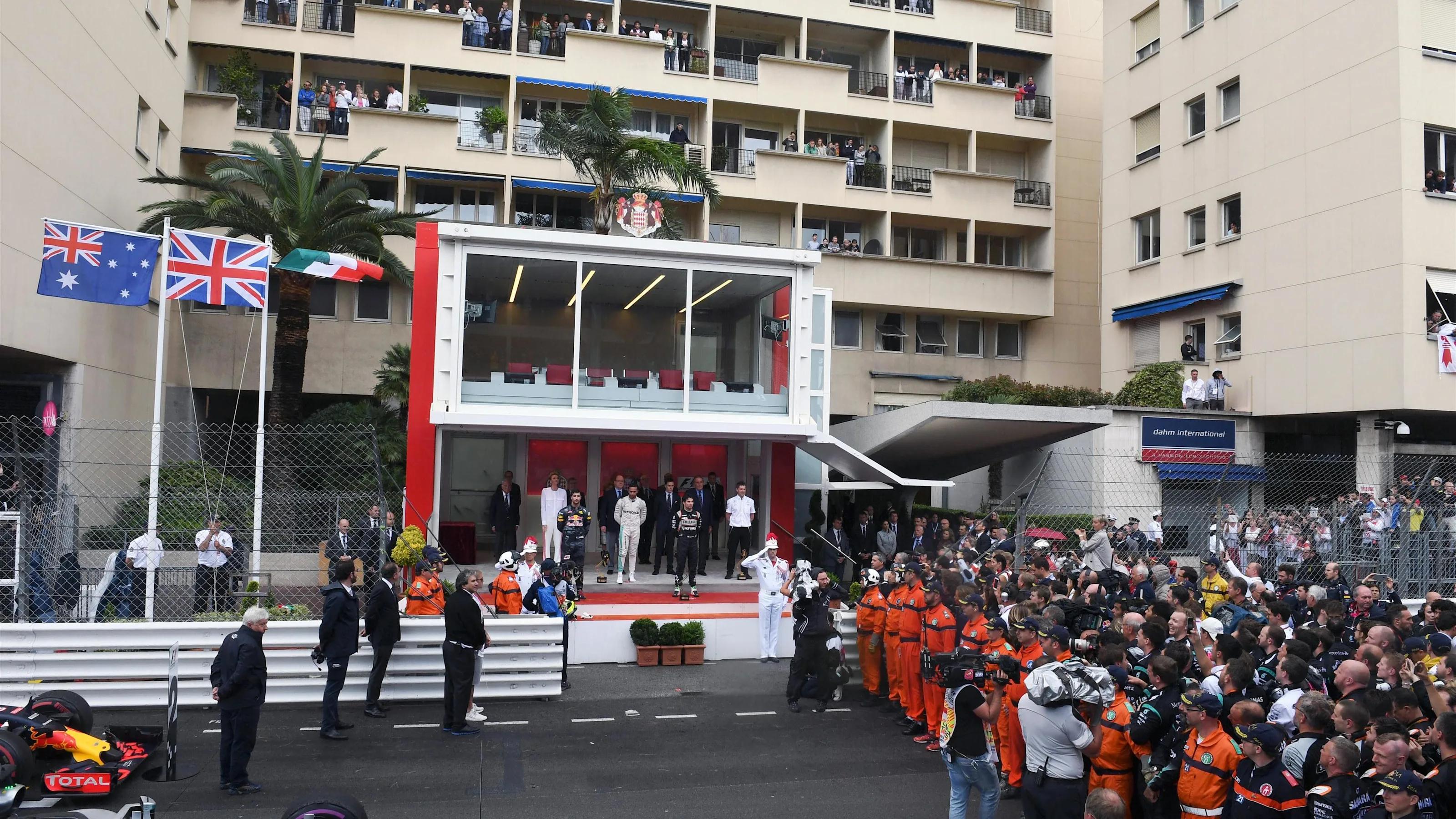 Podium celebrations at Formula One World Championship, Rd6, Monaco Grand Prix, Race, Monte-Carlo,