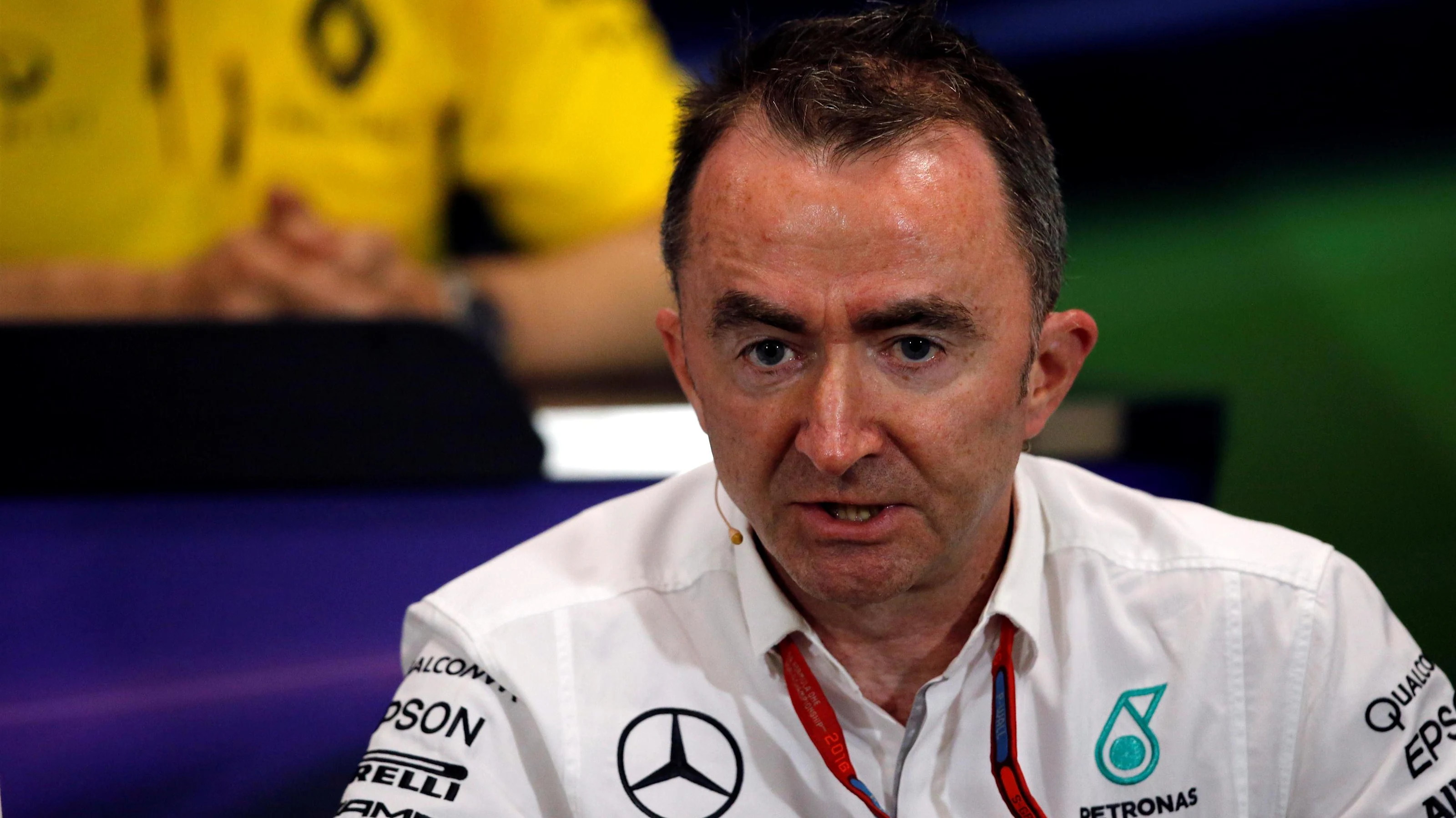 Paddy Lowe (GBR) Mercedes AMG F1 Executive Director (Technical) in the Press Conference at Formula