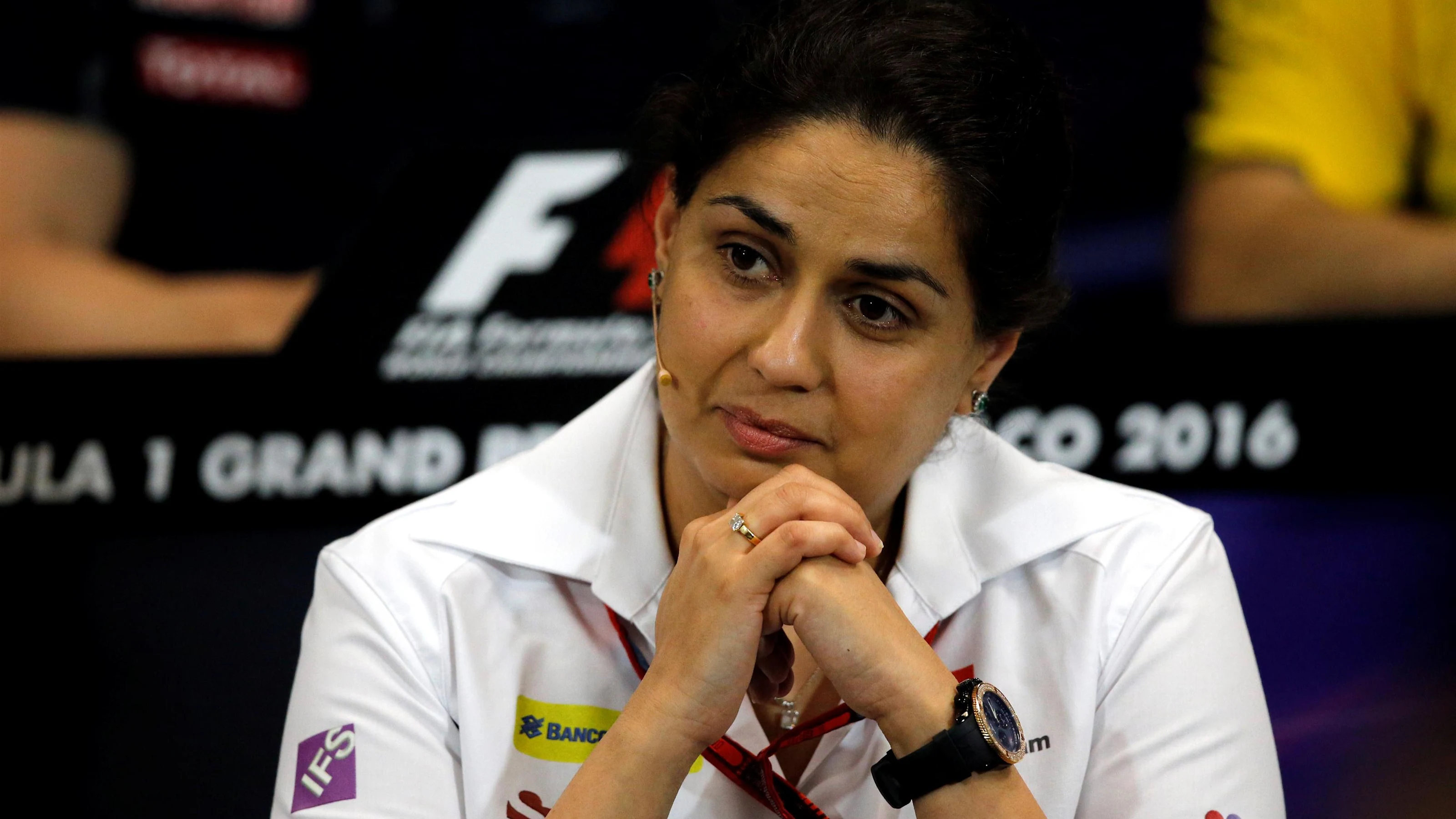 Monisha Kaltenborn (AUT) Sauber Team Prinicpal in the Press Conference at Formula One World