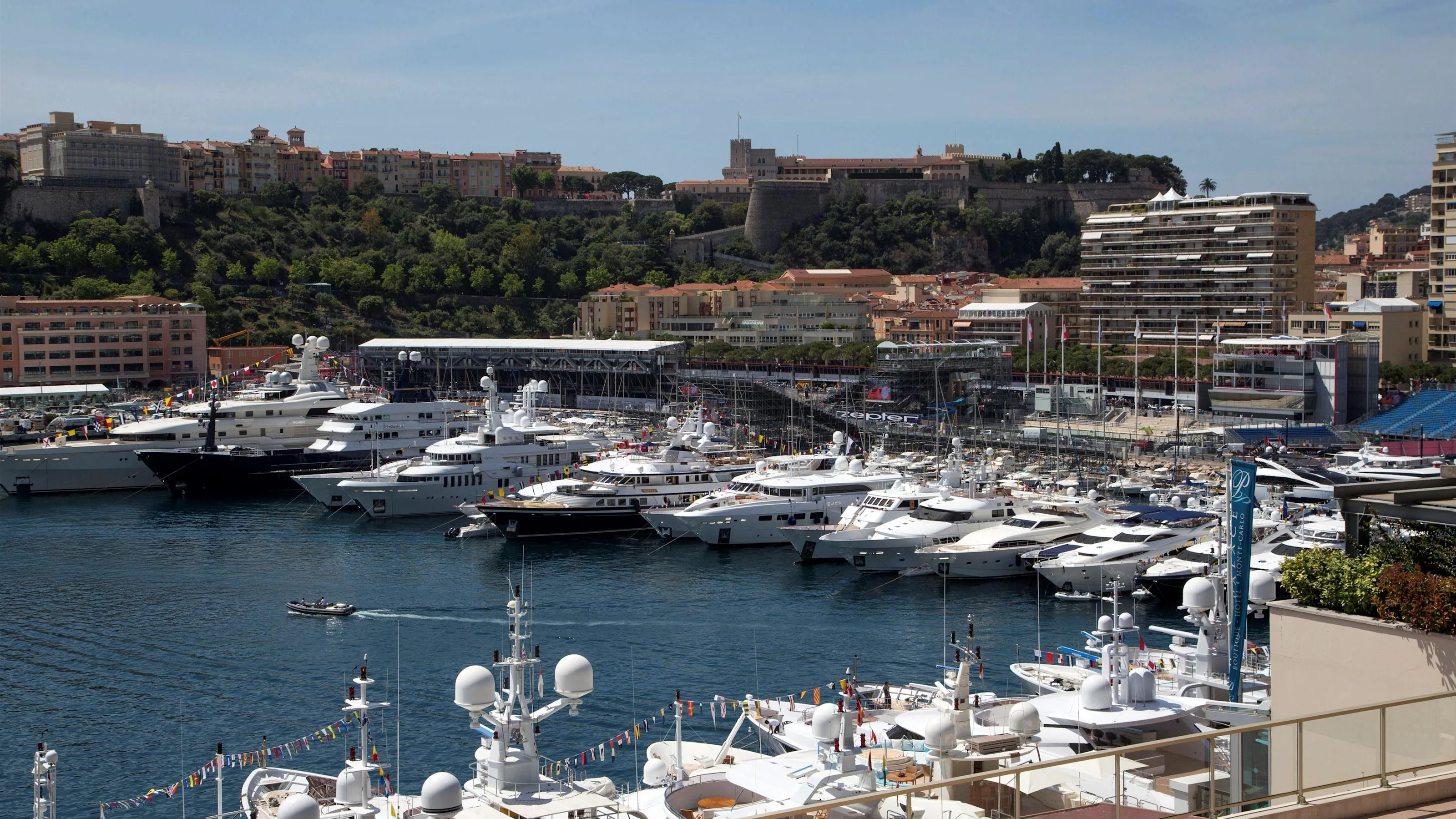 Boats and harbour at Formula One World Championship, Rd6, Monaco Grand Prix, Preparations,