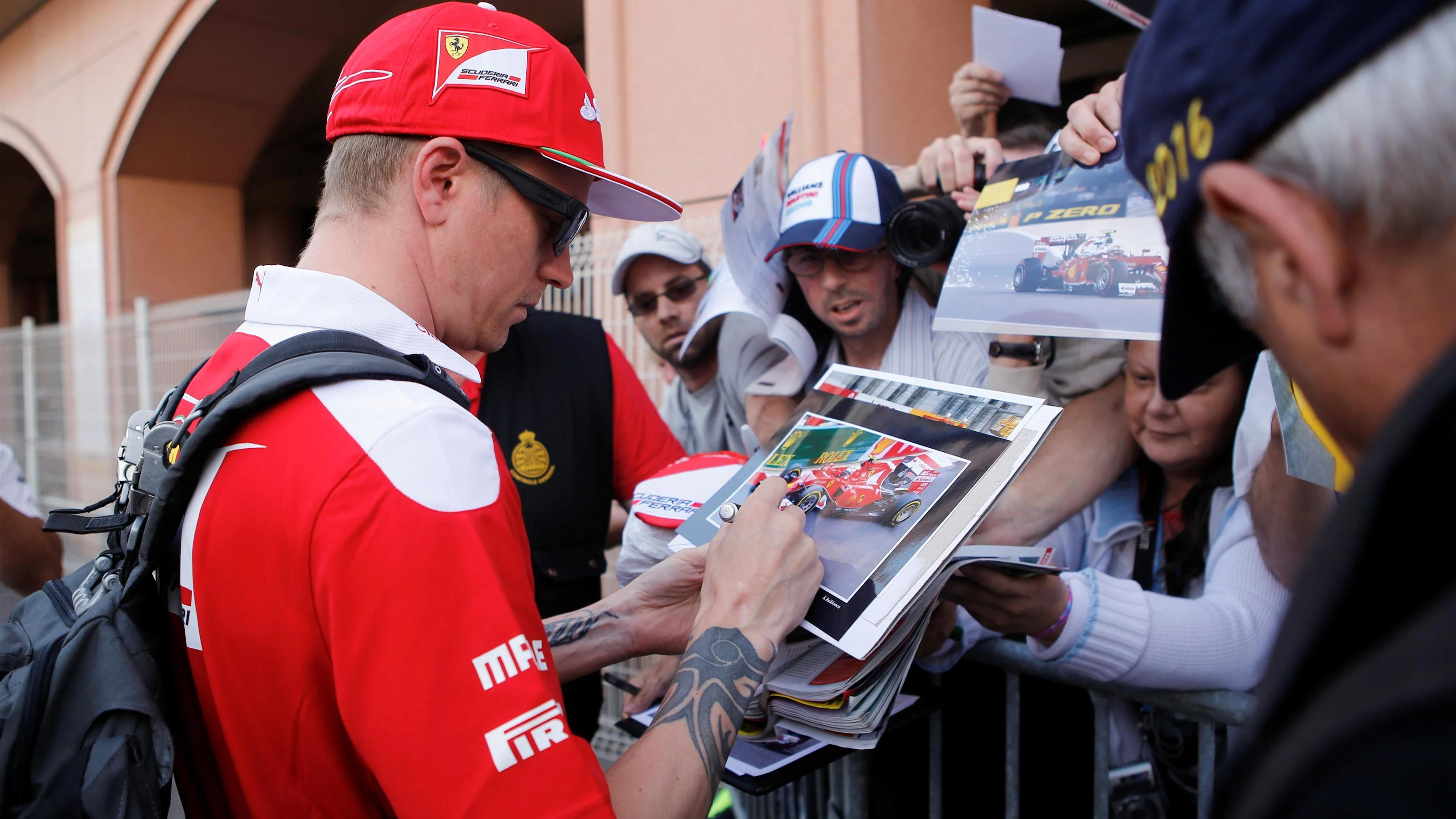 Kimi Raikkonen (FIN) Ferrari signs autographs for the fans at Formula One World Championship, Rd6,