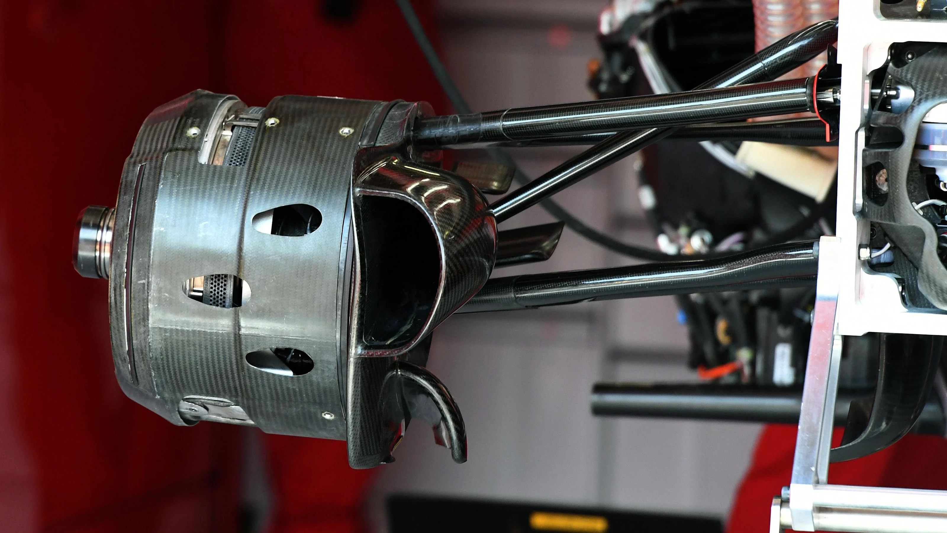 Ferrari SF16-H front wheel hub and brake duct at Formula One World Championship, Rd6, Monaco Grand