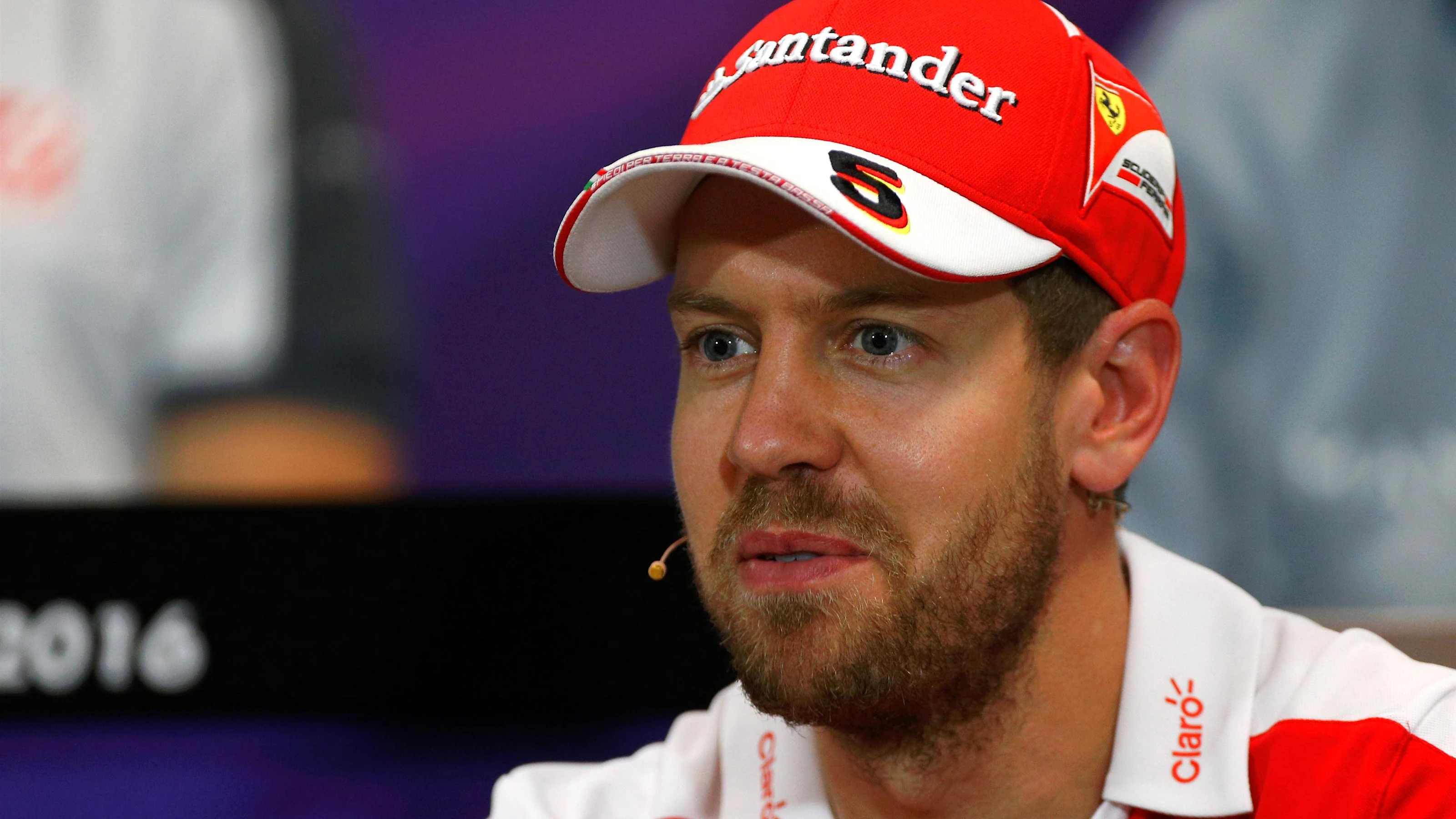 Sebastian Vettel (GER) Ferrari in the Press Conference at Formula One World Championship, Rd6,