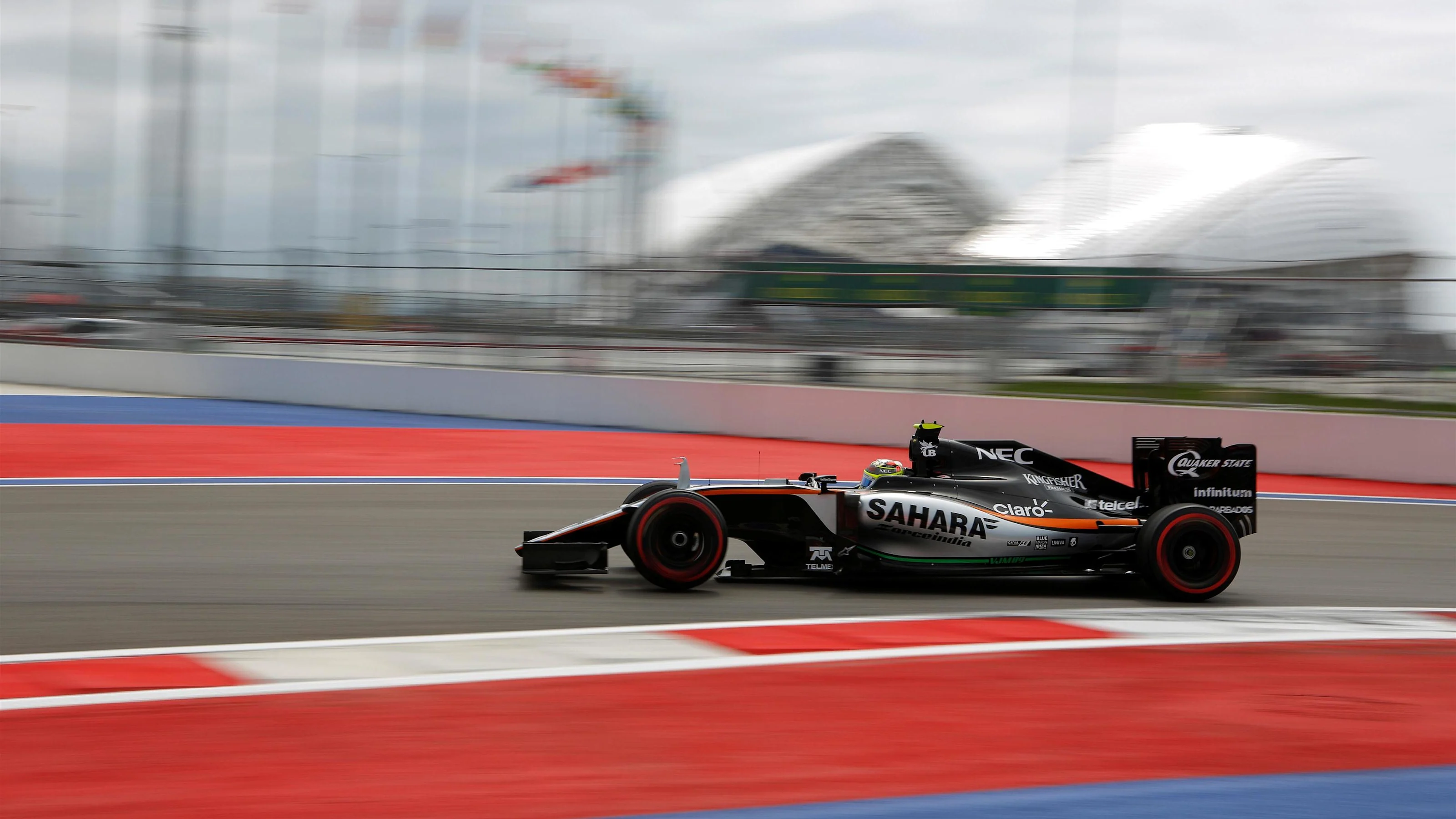 Sergio Perez (MEX) Force India VJM09 at Formula One World Championship, Rd4, Russian Grand Prix,