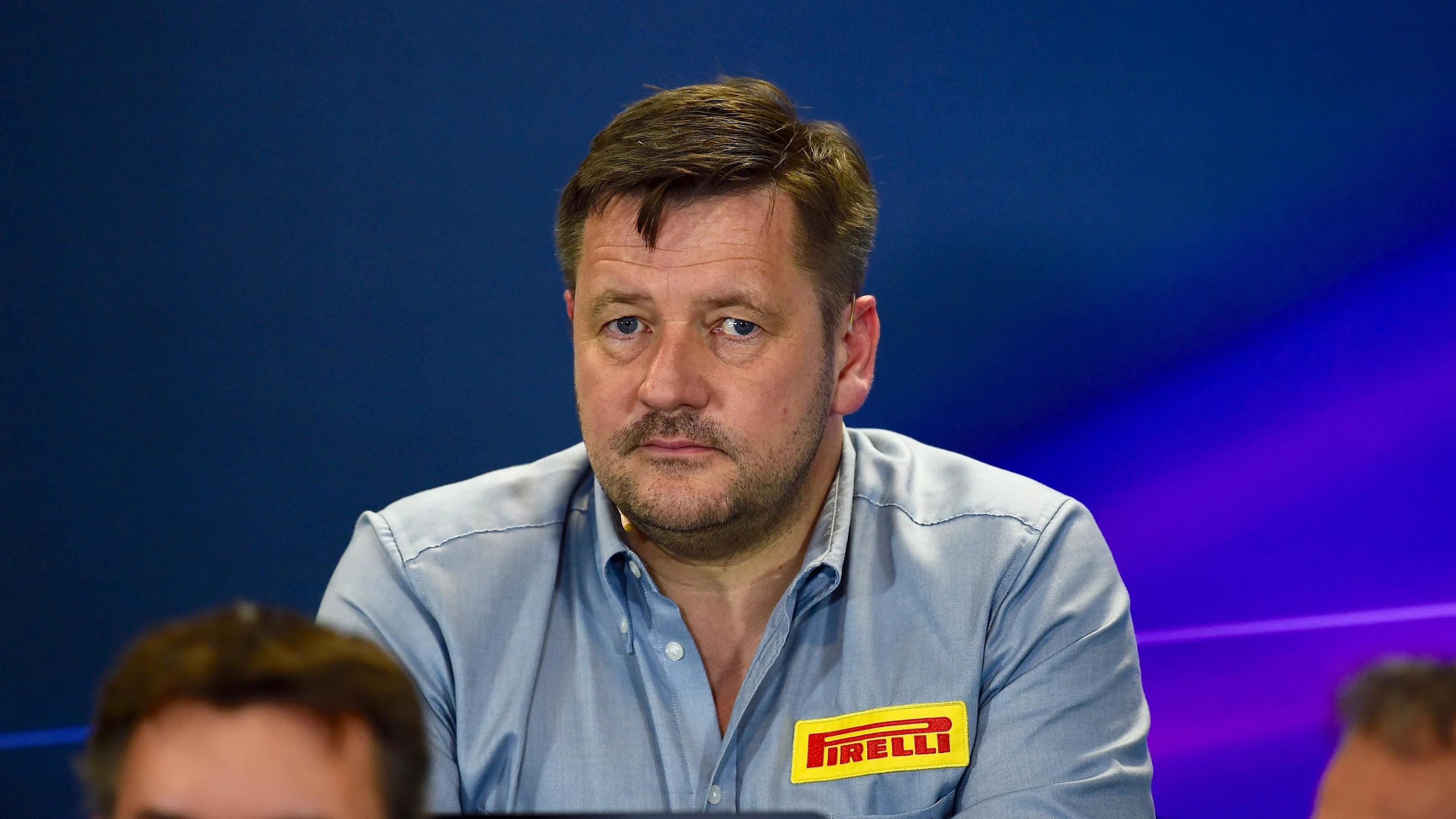 Paul Hembery (GBR) Pirelli Motorsport Director in the Press Conference at Formula One World