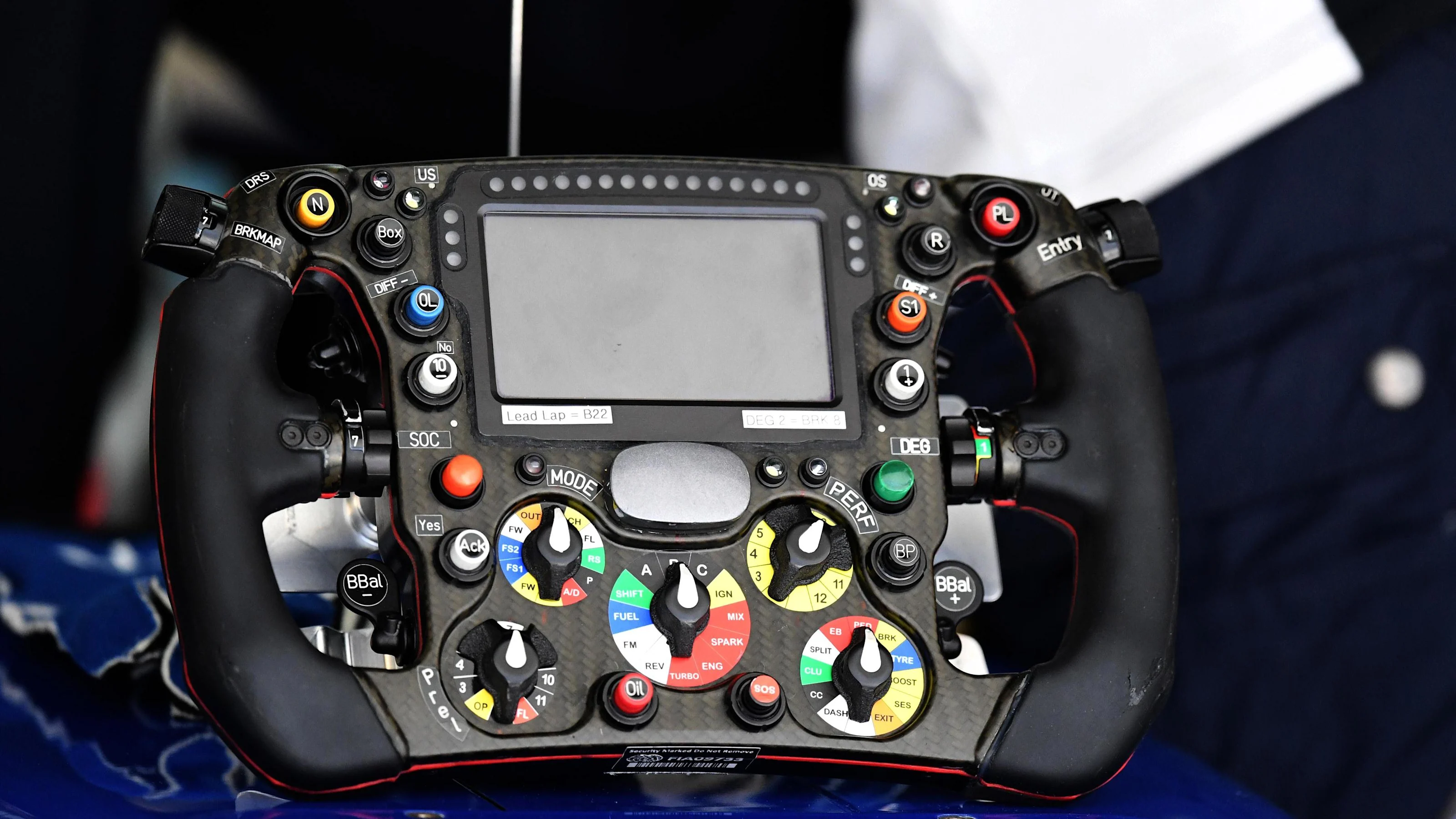 Sauber C35 steering wheel at Formula One World Championship, Rd4, Russian Grand Prix, Practice,