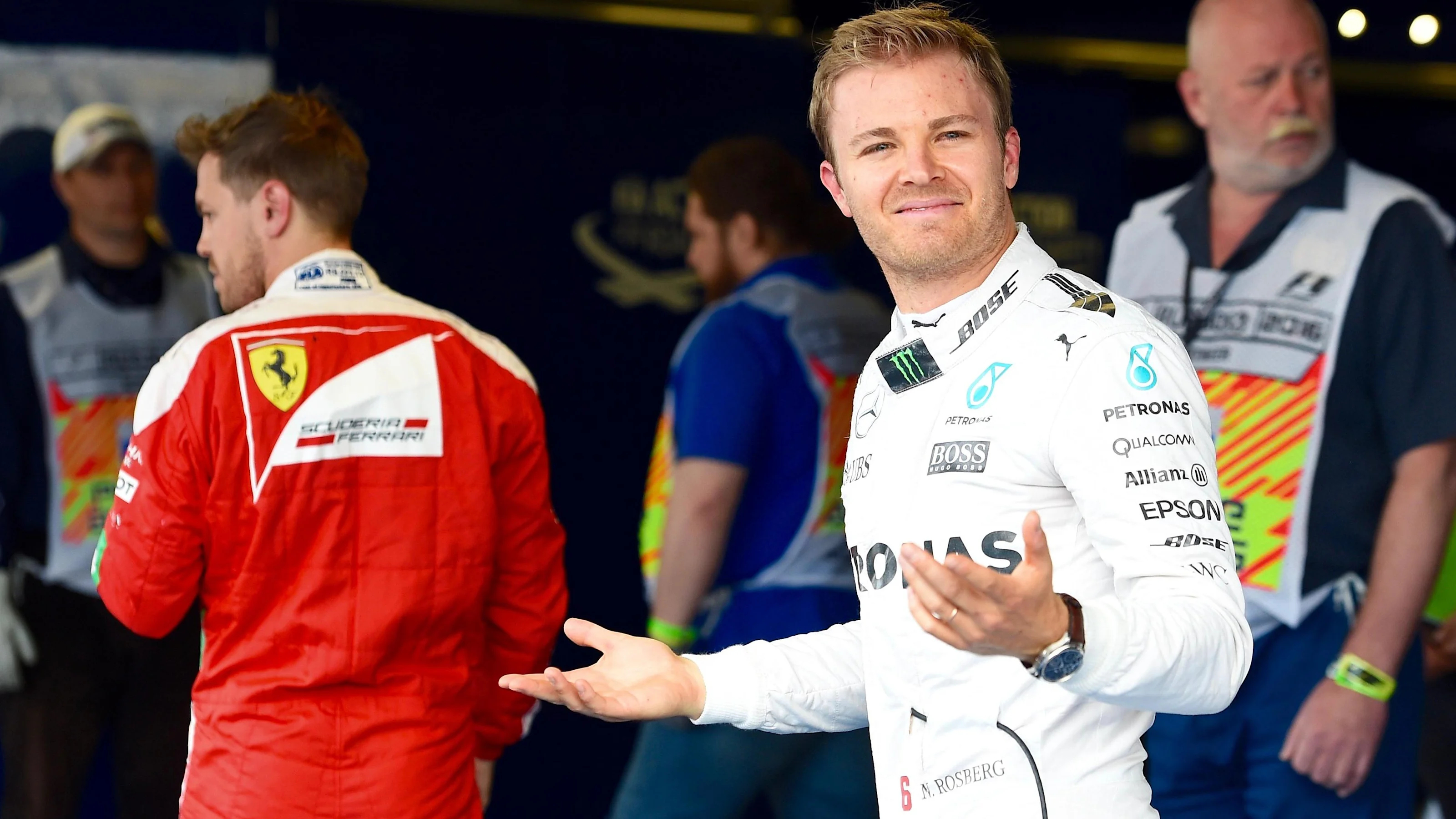Nico Rosberg (GER) Mercedes AMG F1 celebrates in parc ferme at Formula One World Championship, Rd4,