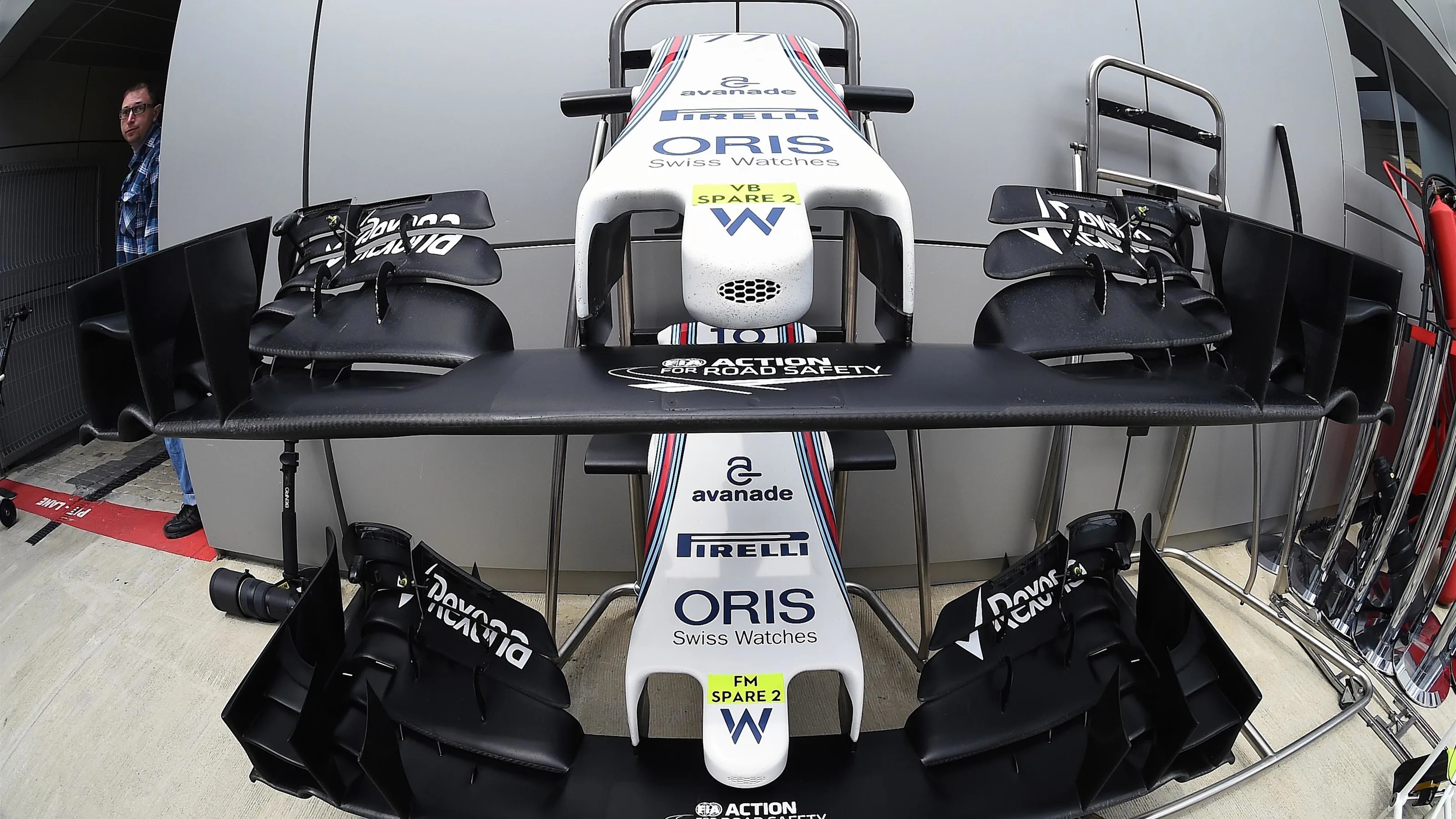 Williams FW38 nose and front wing at Formula One World Championship, Rd4, Russian Grand Prix,