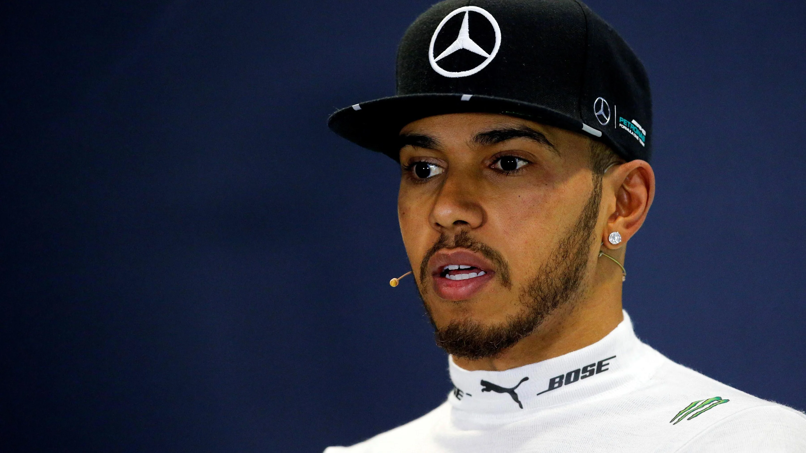 Lewis Hamilton (GBR) Mercedes AMG F1 in the Press Conference at Formula One World Championship,