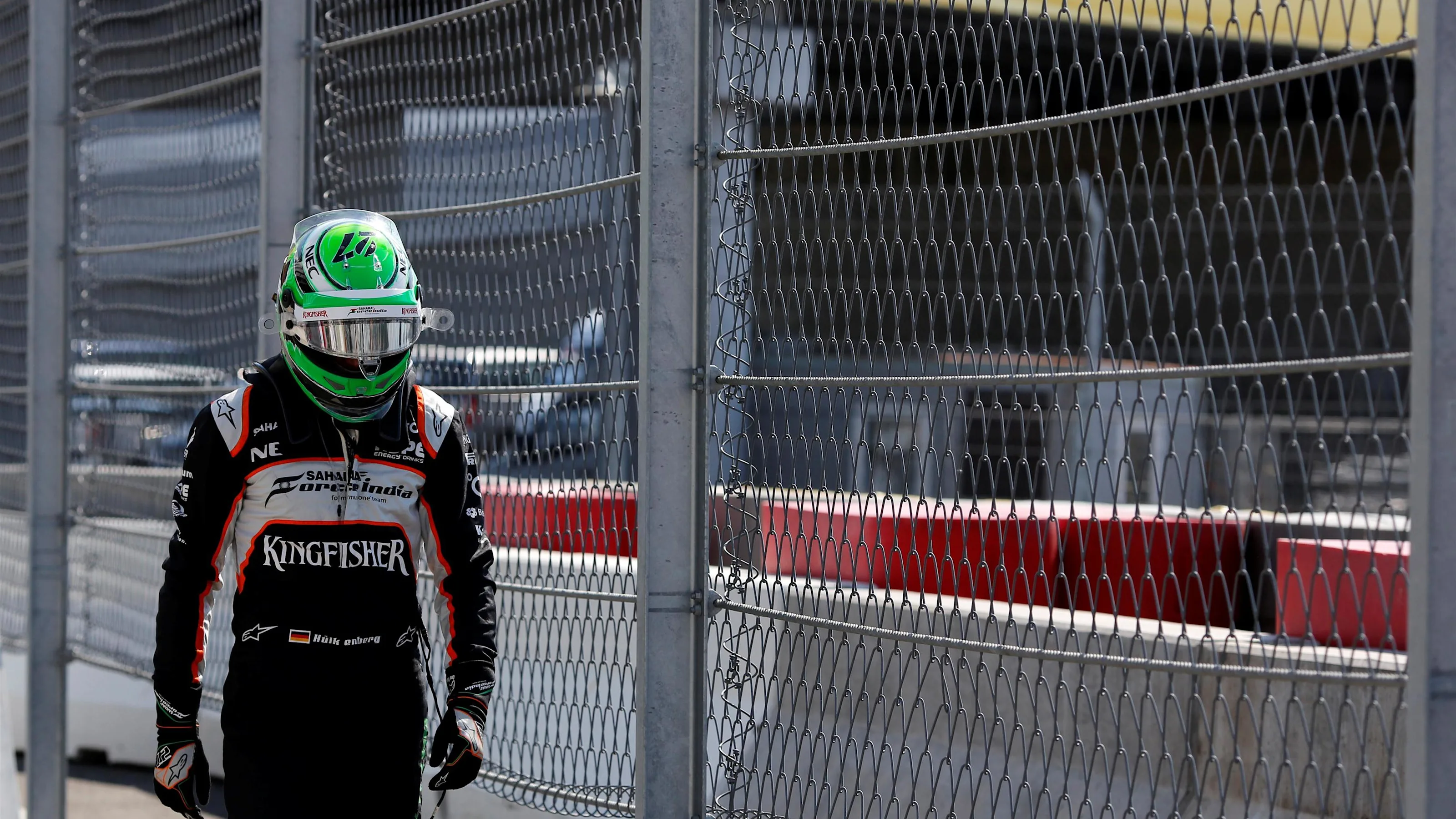 Race retiree Nico Hulkenberg (GER) Force India F1 walks in at Formula One World Championship, Rd4,