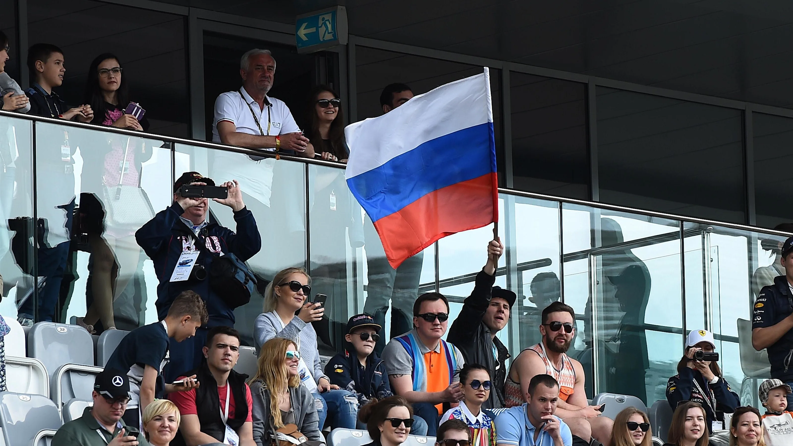 Fans at Formula One World Championship, Rd4, Russian Grand Prix, Race, Sochi Autodrom, Sochi,