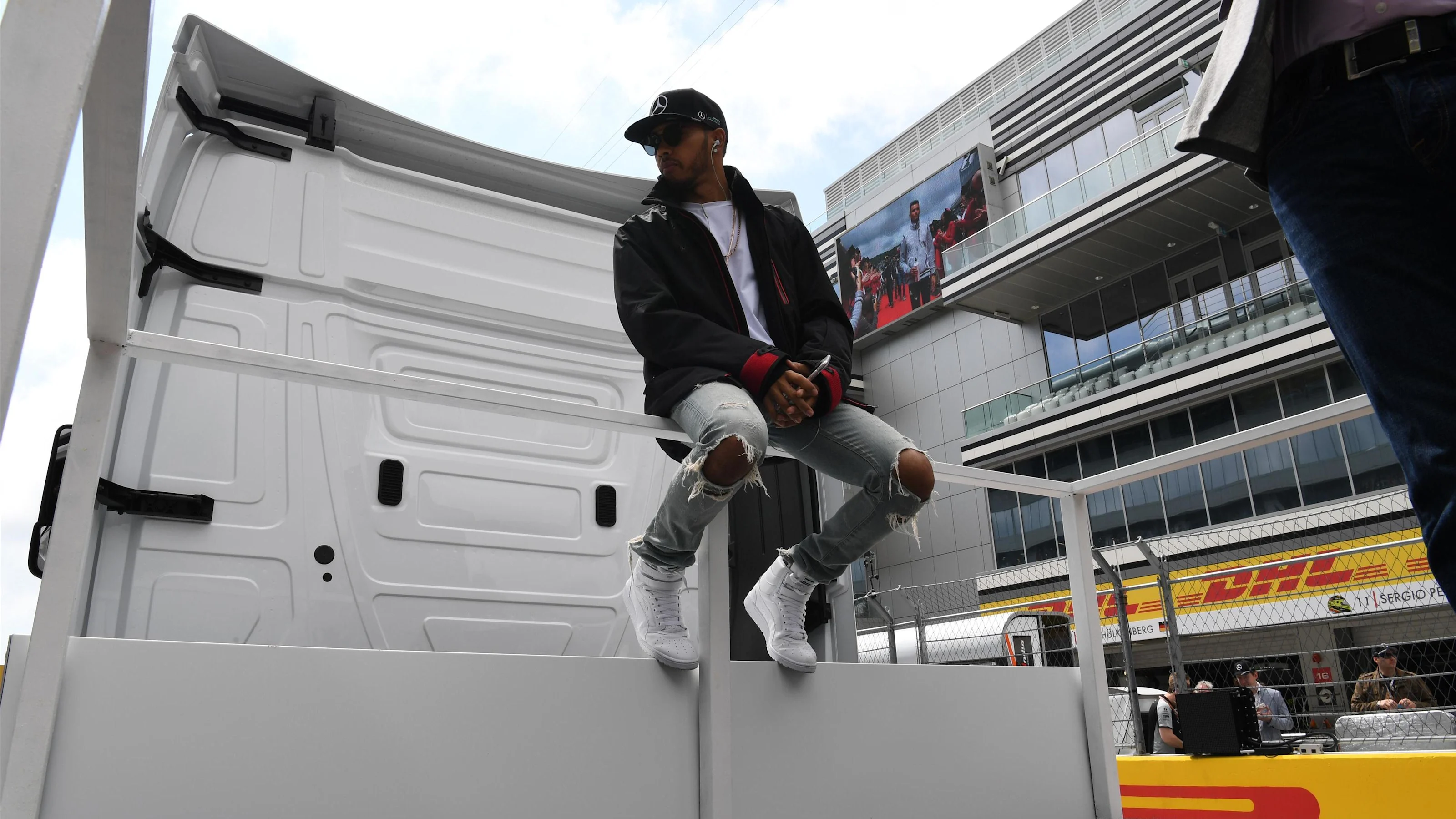Lewis Hamilton (GBR) Mercedes AMG F1 on the drivers parade at Formula One World Championship, Rd4,