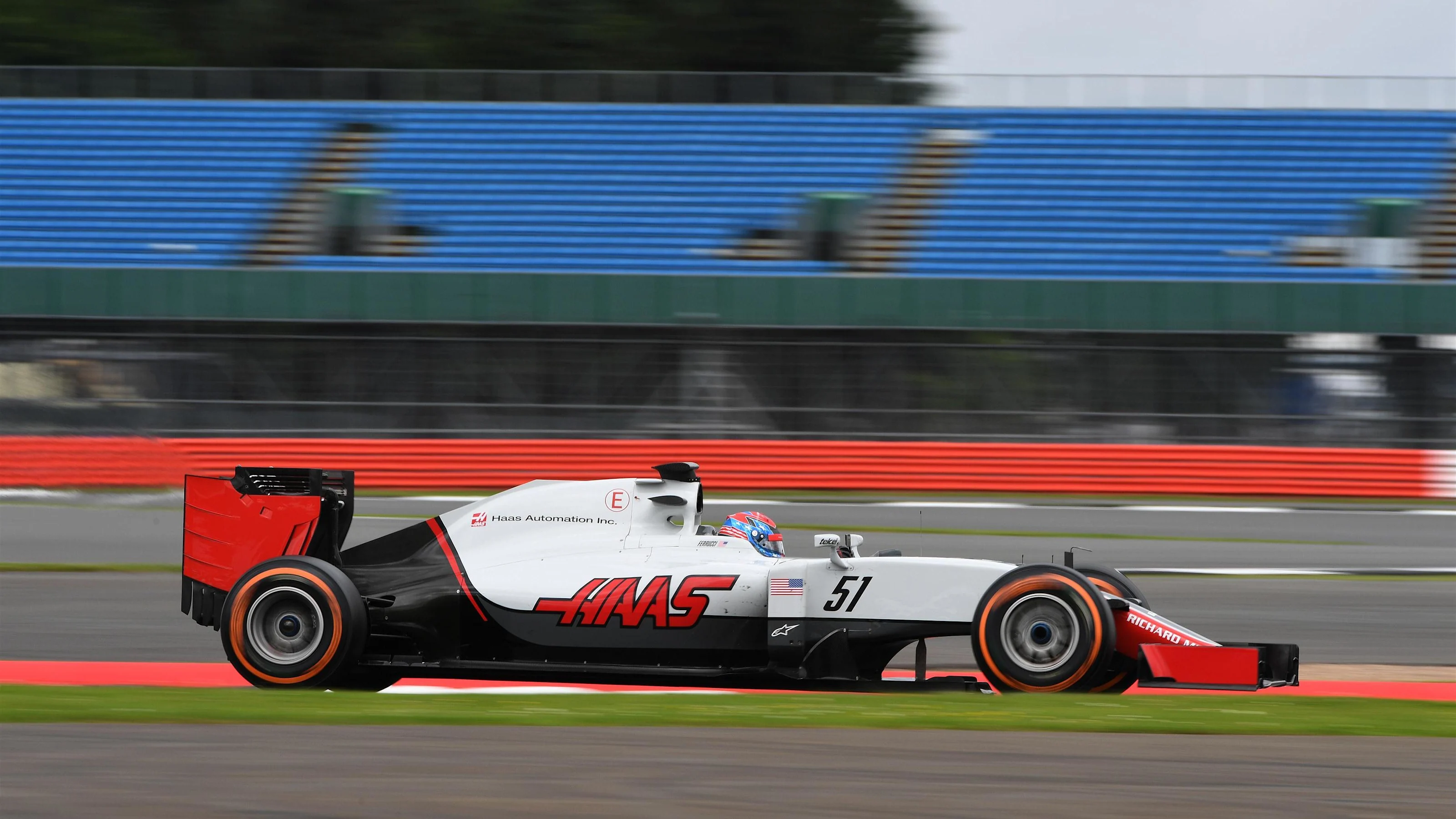Santino Ferrucci (USA) Haas VF-16 at Formula One Testing, Day One, Silverstone, England, Tuesday 12