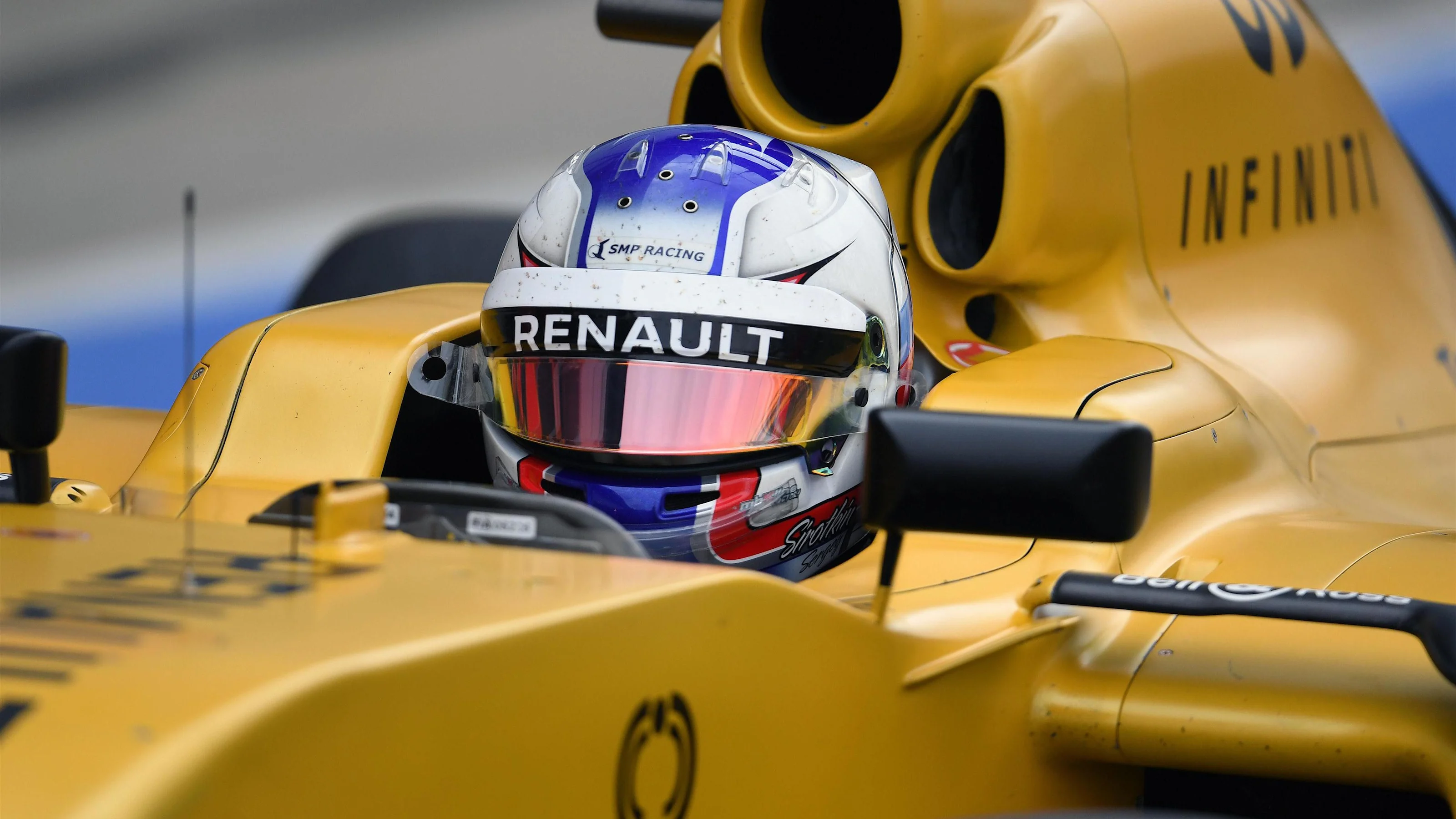 Sergey Sirotkin (RUS) Renault Sport F1 Team RS16 at Formula One Testing, Day One, Silverstone,