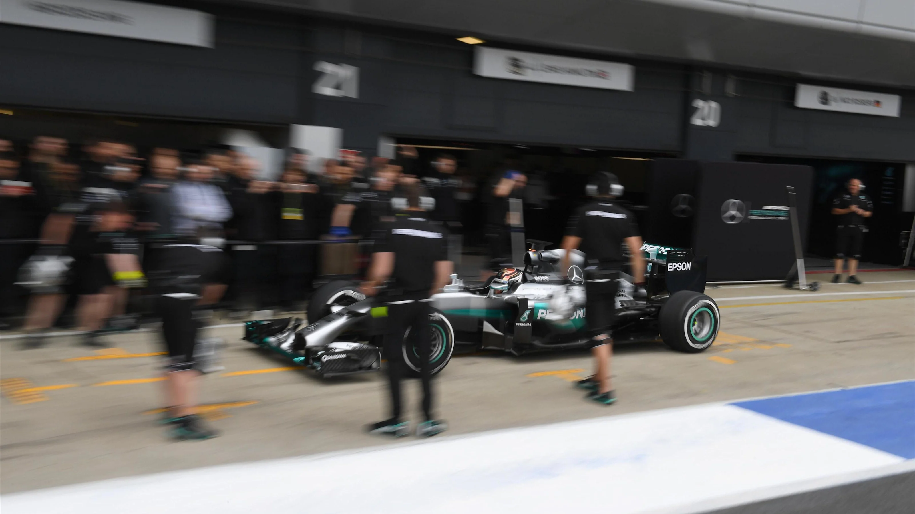 Pascal Wehrlein (GER) Mercedes AMG F1 W05 at Formula One Testing, Day One, Silverstone, England,