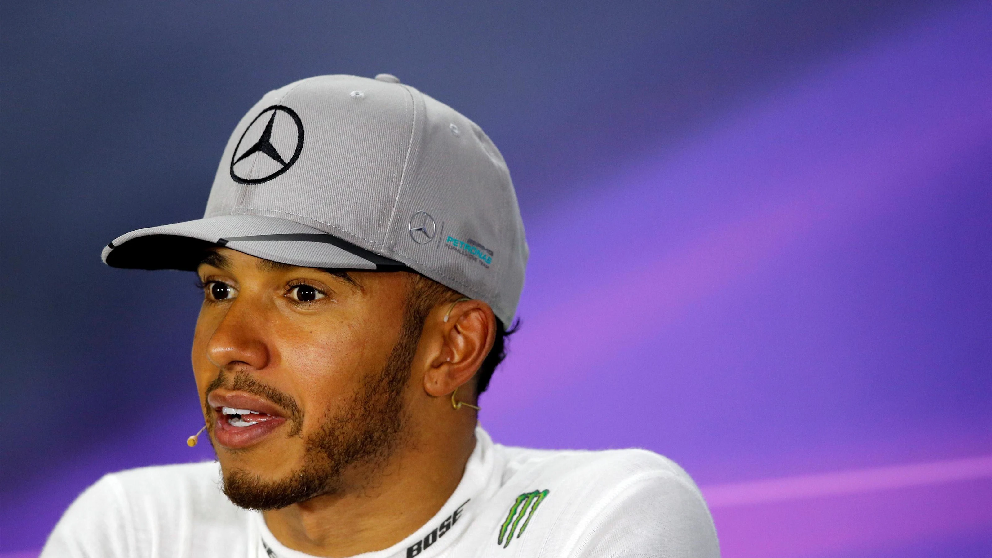 Lewis Hamilton (GBR) Mercedes AMG F1 in the Press Conference at Formula One World Championship,