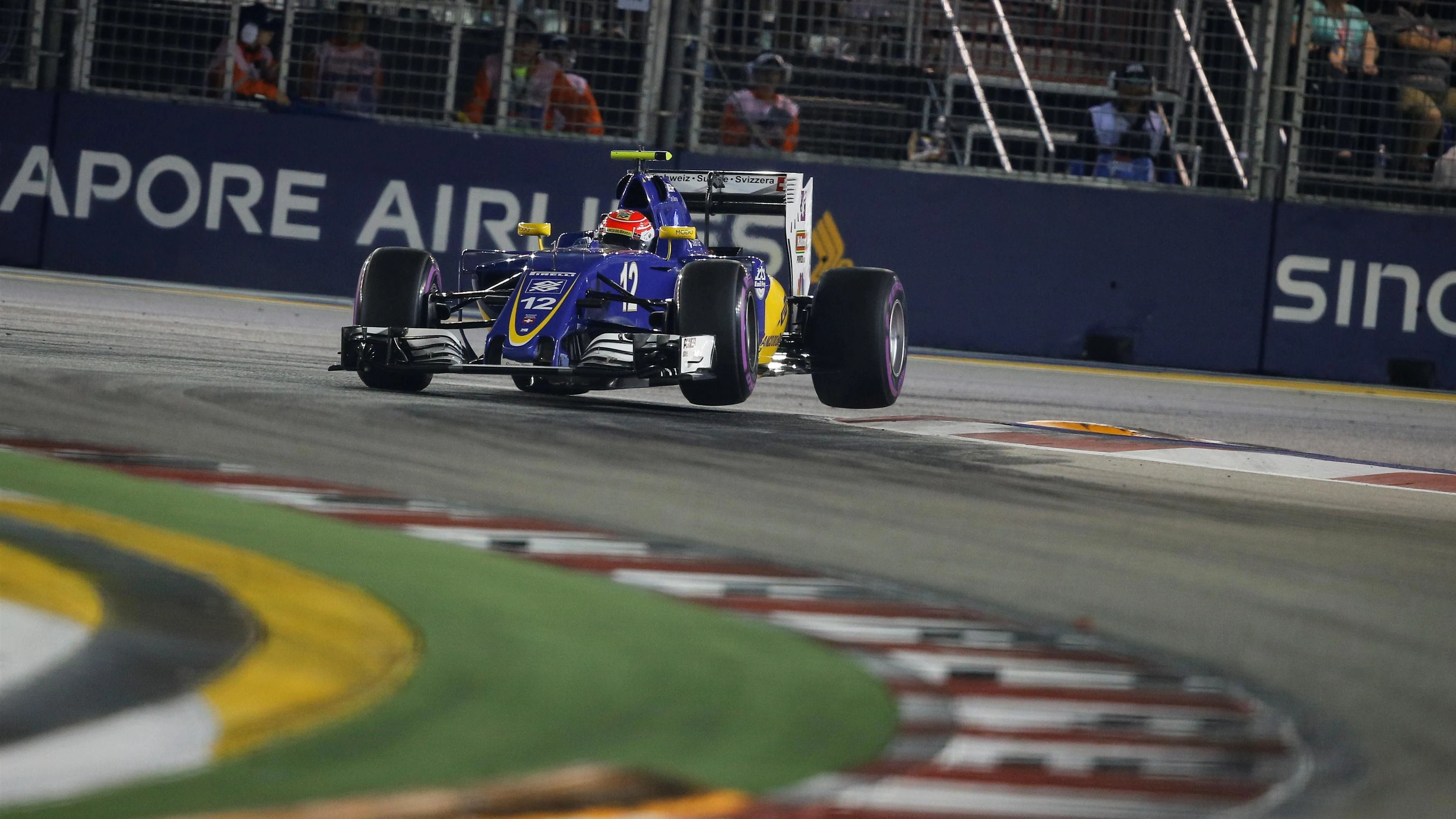 Felipe Nasr (BRA) Sauber C35 at Formula One World Championship, Rd15, Singapore Grand Prix,