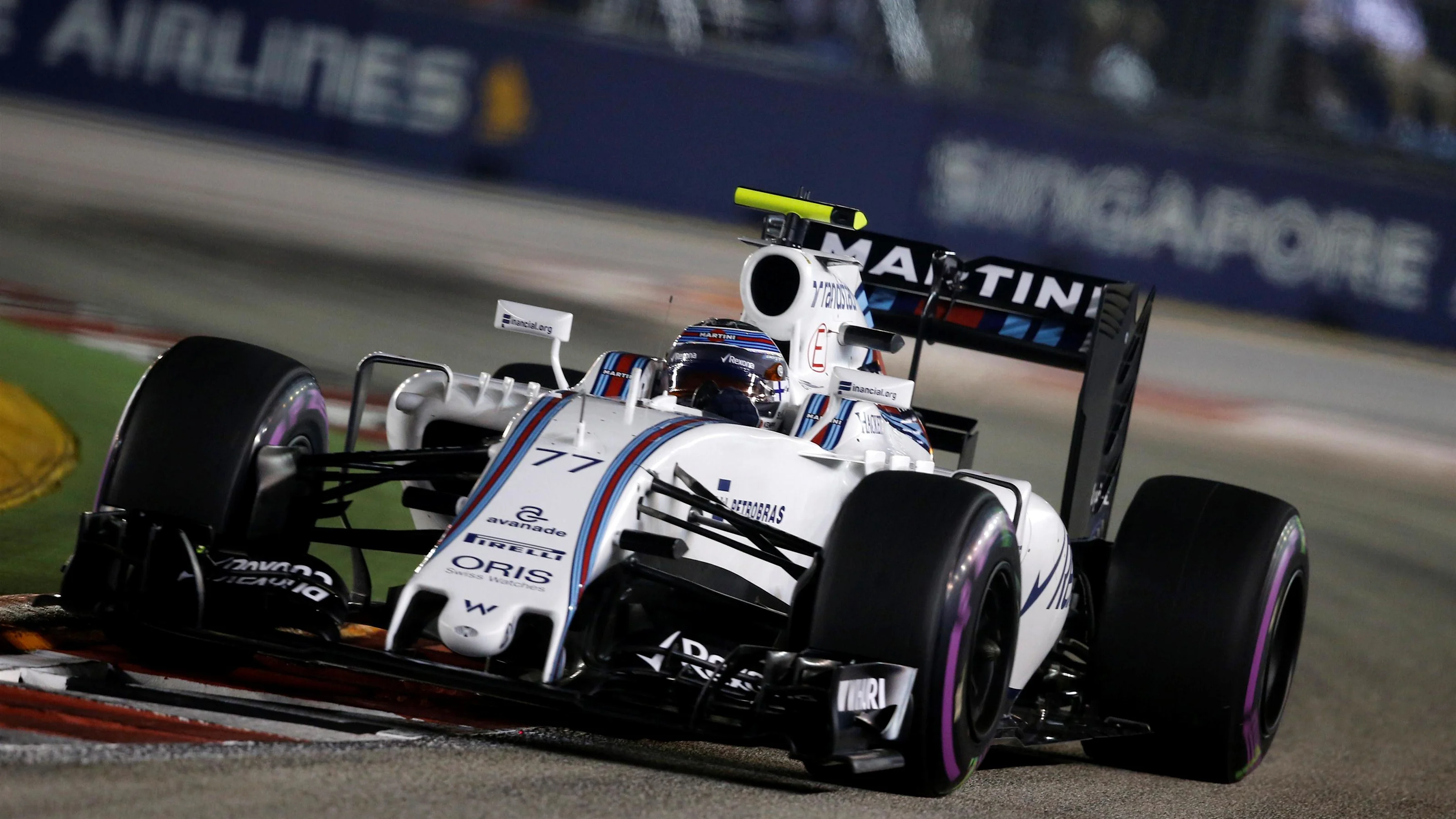 Valtteri Bottas (FIN) Williams FW38 at Formula One World Championship, Rd15, Singapore Grand Prix,