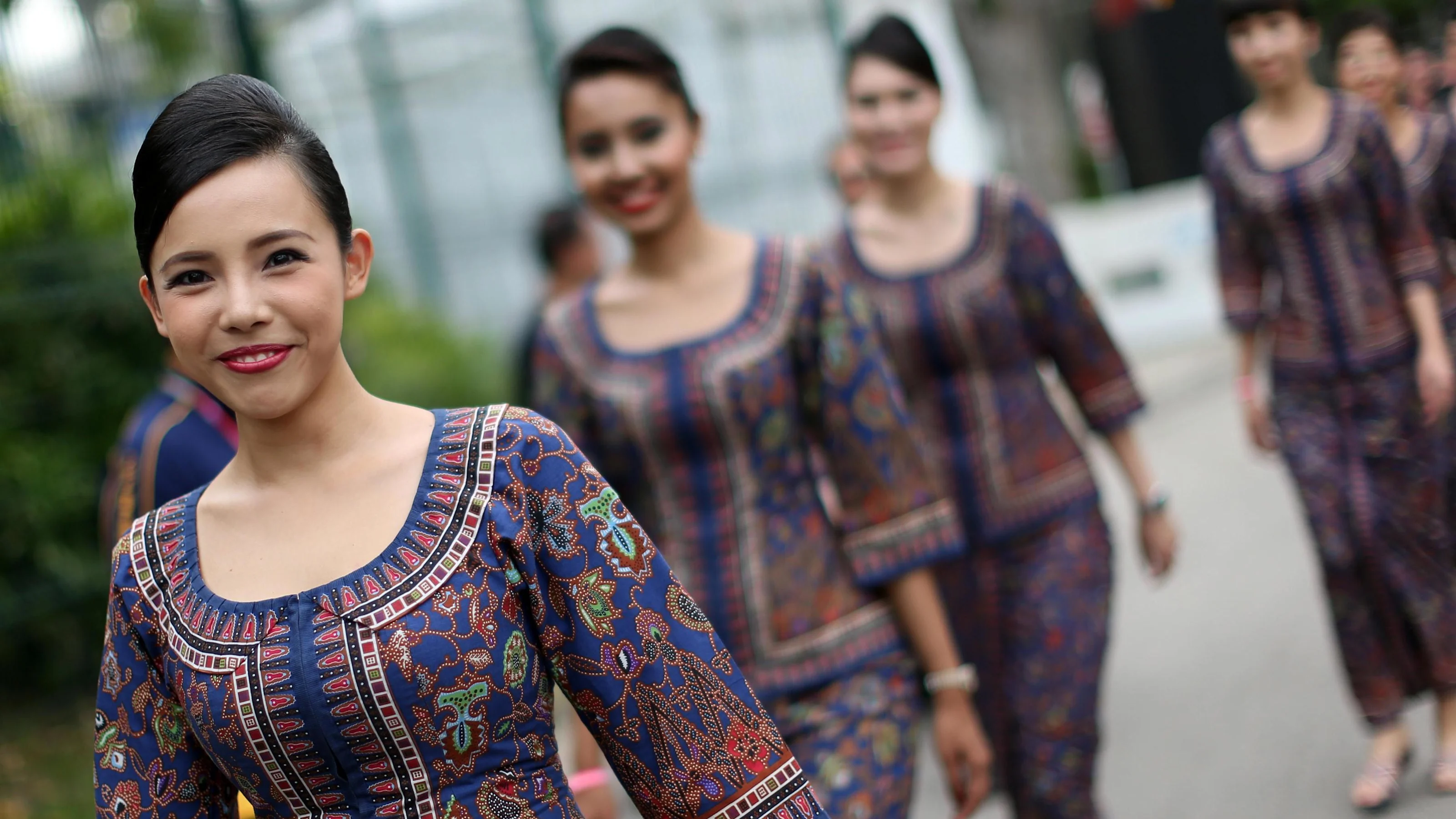 Grid girls at Formula One World Championship, Rd15, Singapore Grand Prix, Qualifying, Marina Bay