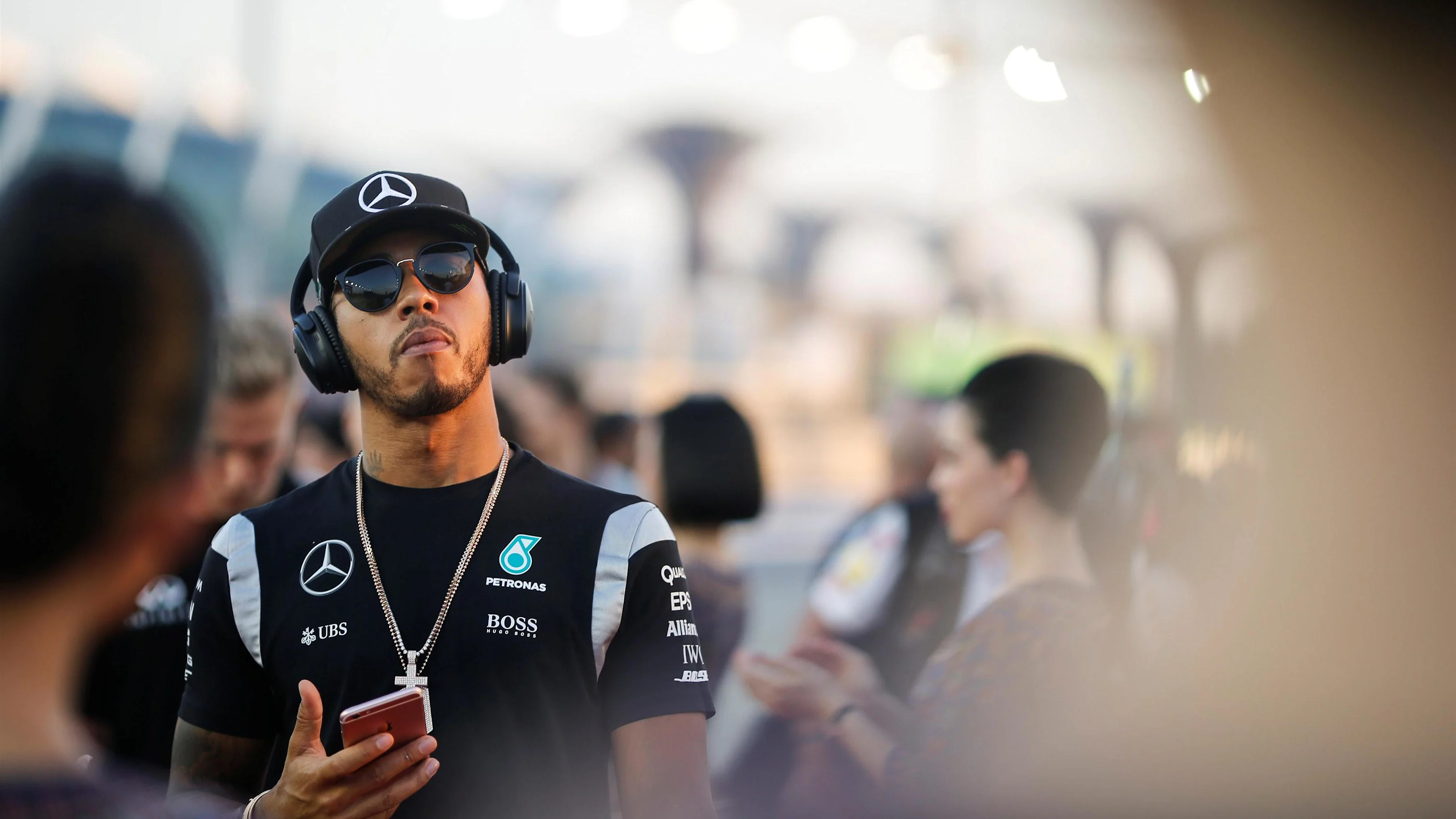 Lewis Hamilton (GBR) Mercedes AMG F1 on the drivers parade at Formula One World Championship, Rd15,
