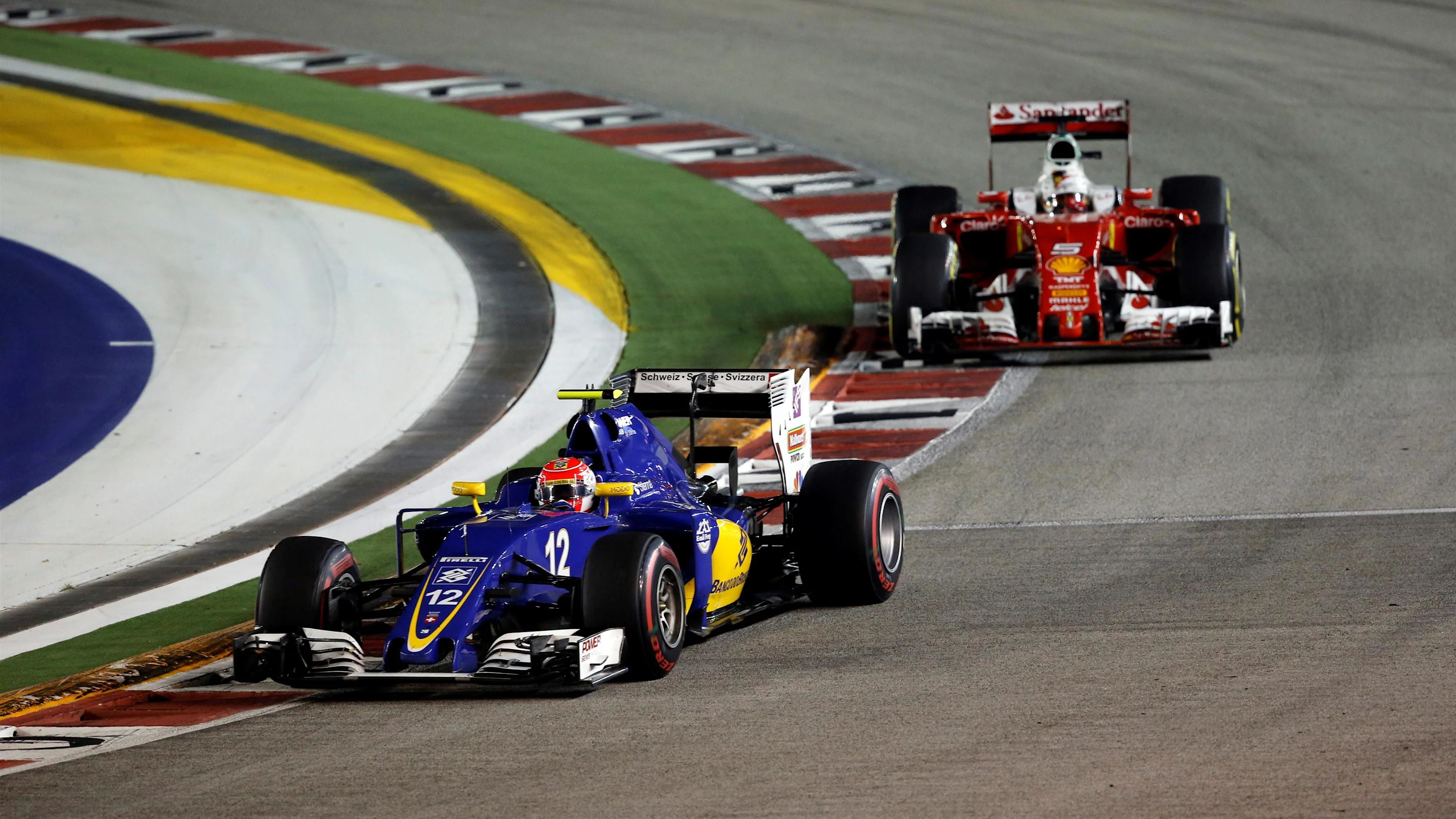 Felipe Nasr (BRA) Sauber C35 at Formula One World Championship, Rd15, Singapore Grand Prix, Race,