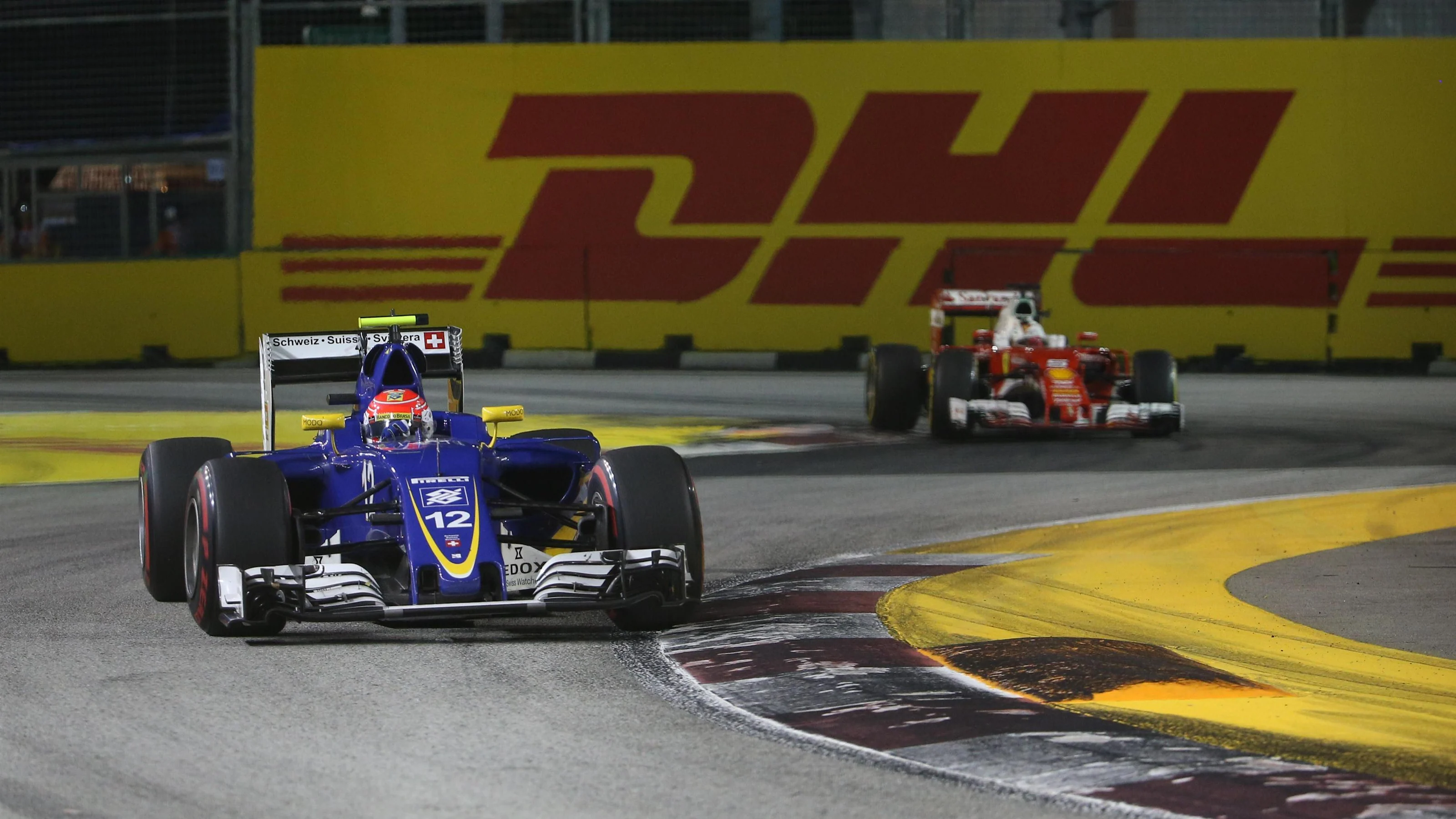 Felipe Nasr (BRA) Sauber C35 at Formula One World Championship, Rd15, Singapore Grand Prix, Race,