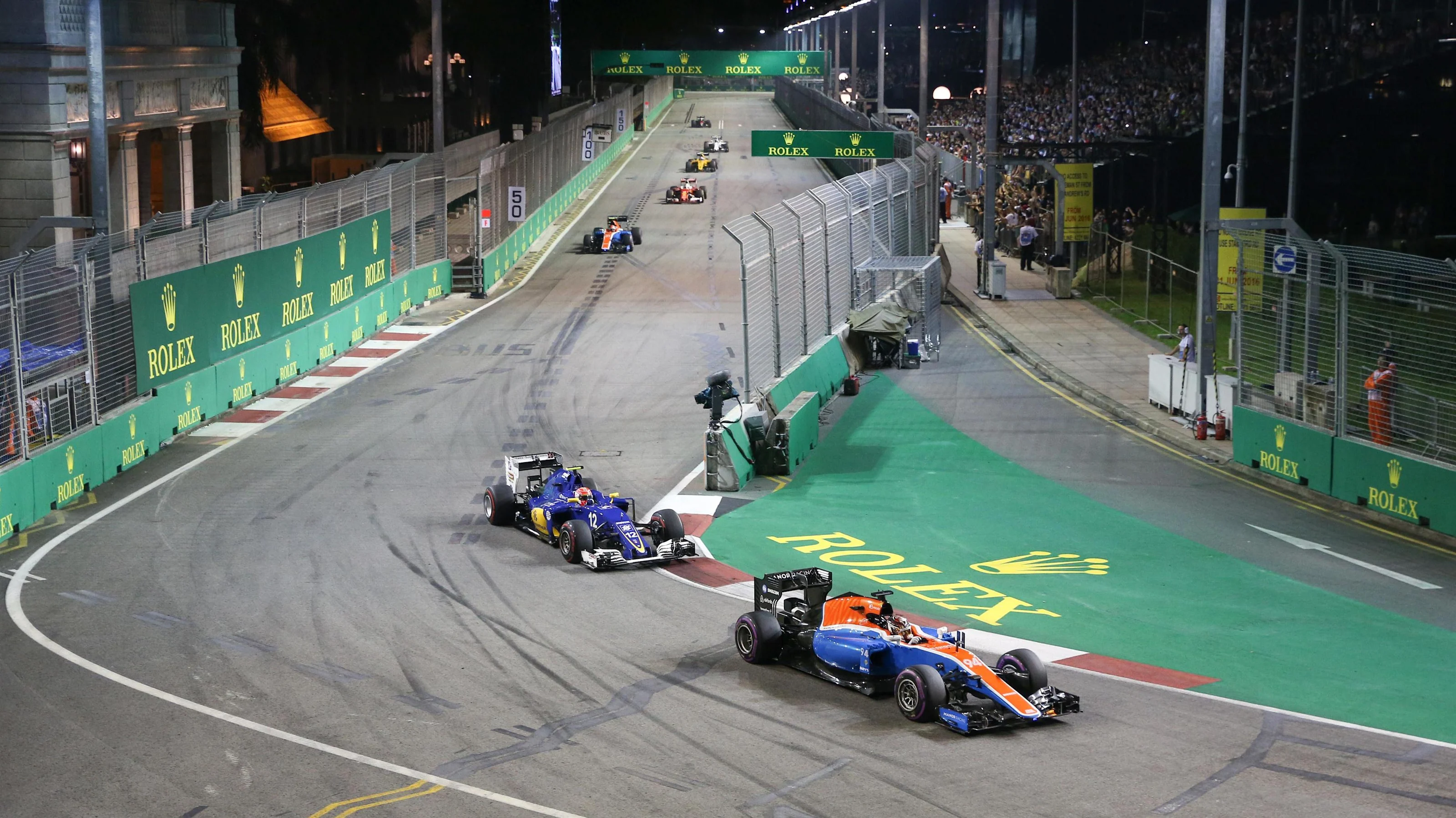 Pascal Wehrlein (GER) Manor Racing MRT05 at Formula One World Championship, Rd15, Singapore Grand