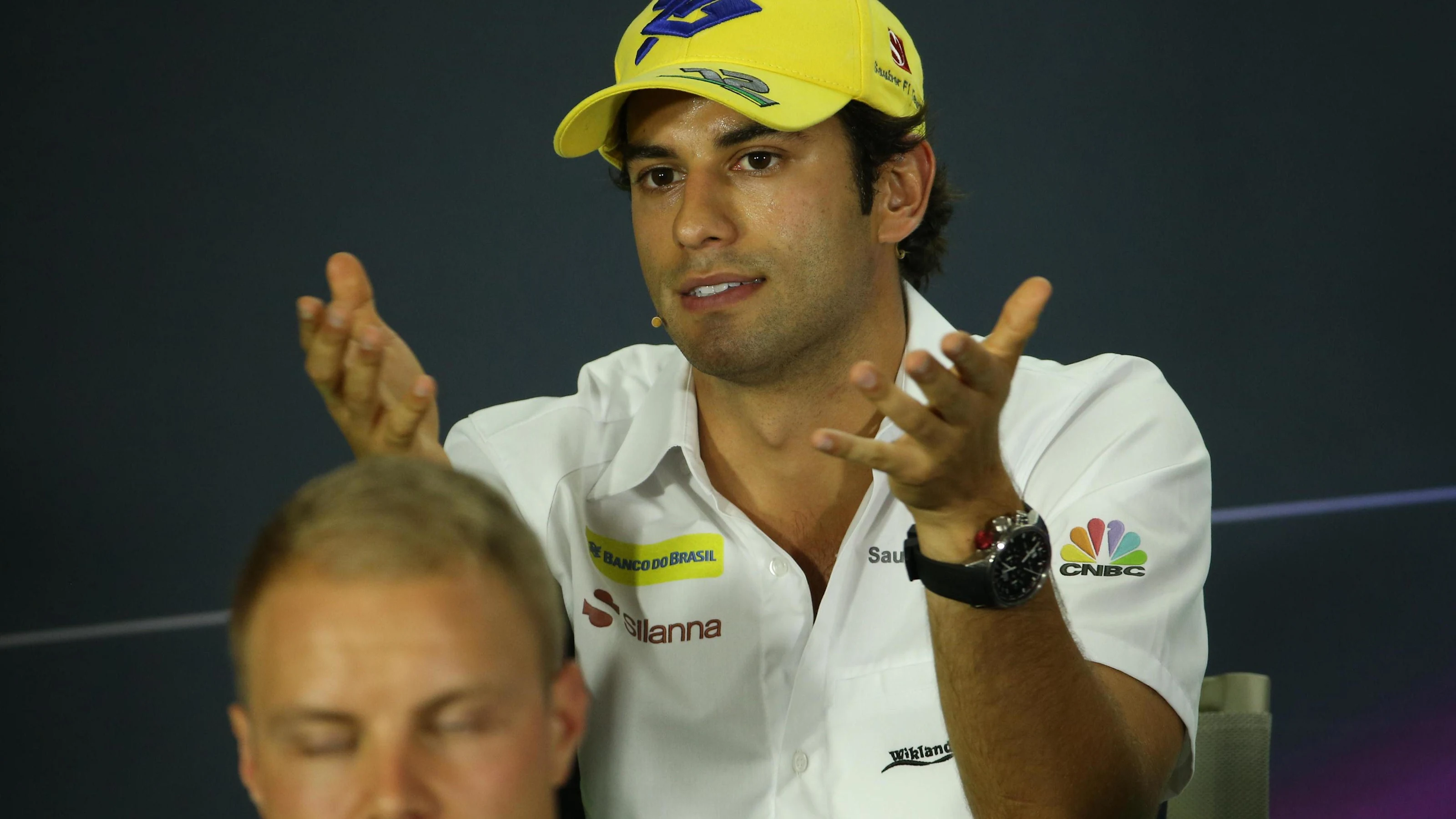 Felipe Nasr (BRA) Sauber in the Press Conference at Formula One World Championship, Rd15, Singapore