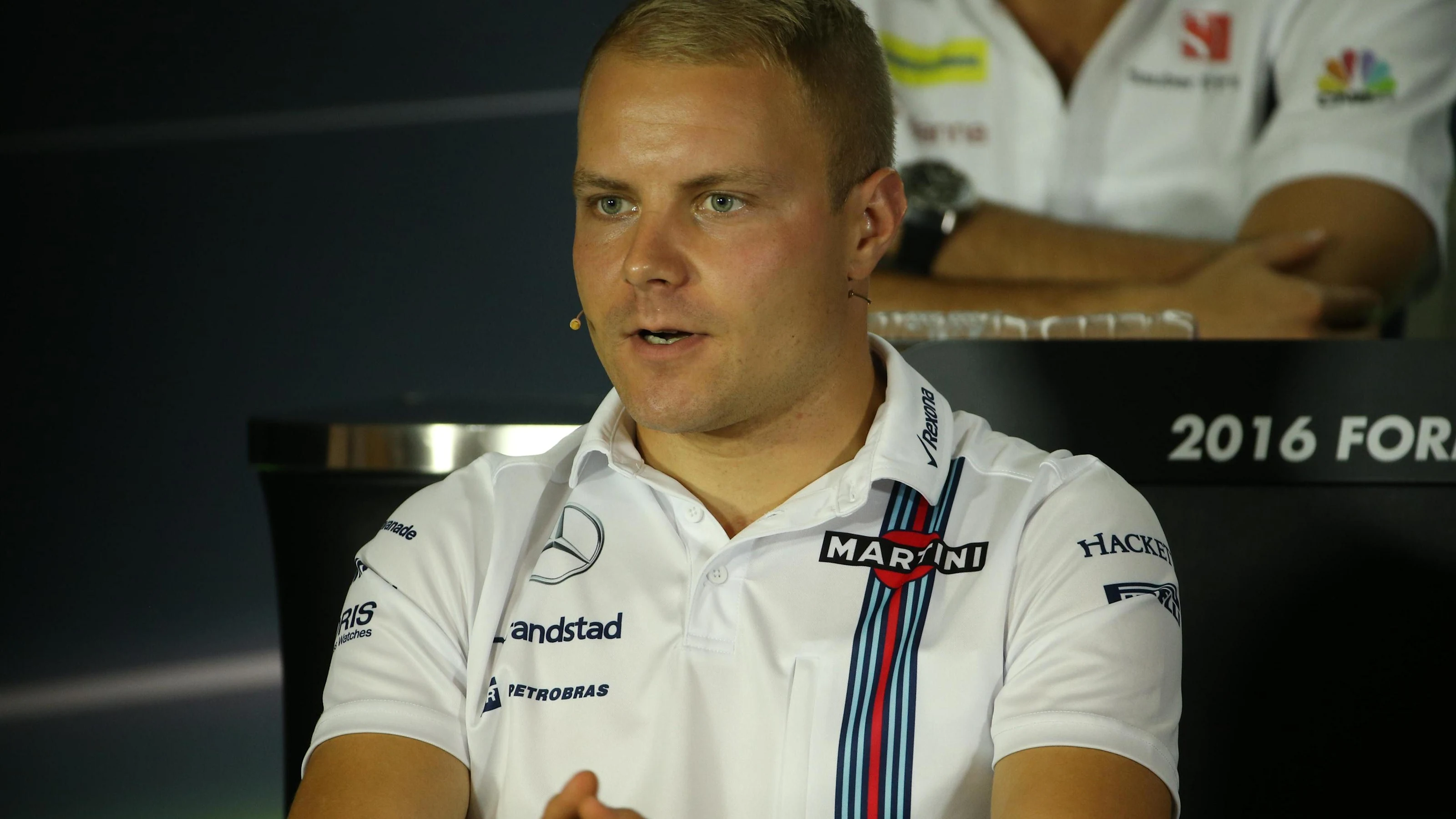 Valtteri Bottas (FIN) Williams in the Press Conference at Formula One World Championship, Rd15,