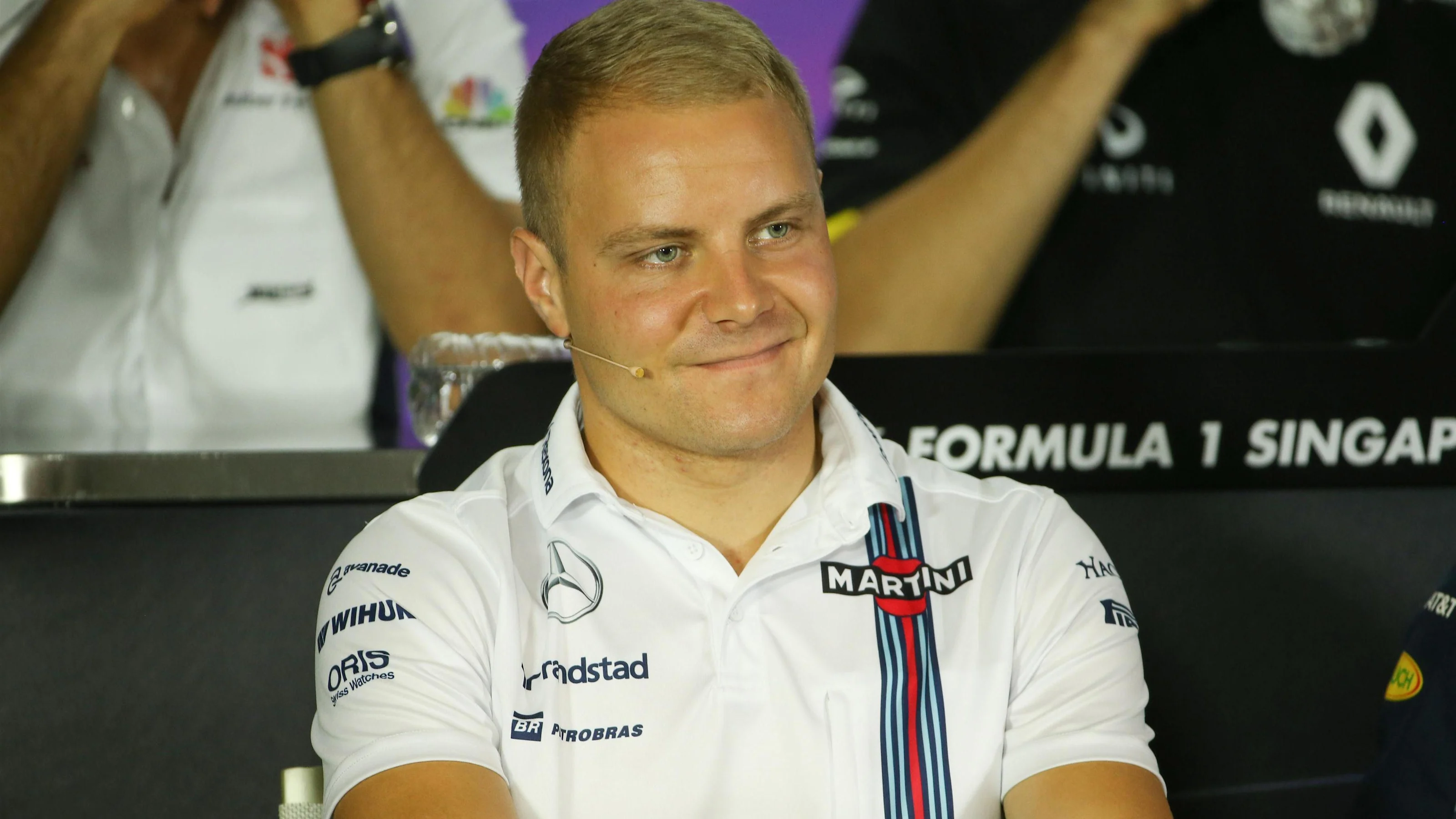 Valtteri Bottas (FIN) Williams in the Press Conference at Formula One World Championship, Rd15,