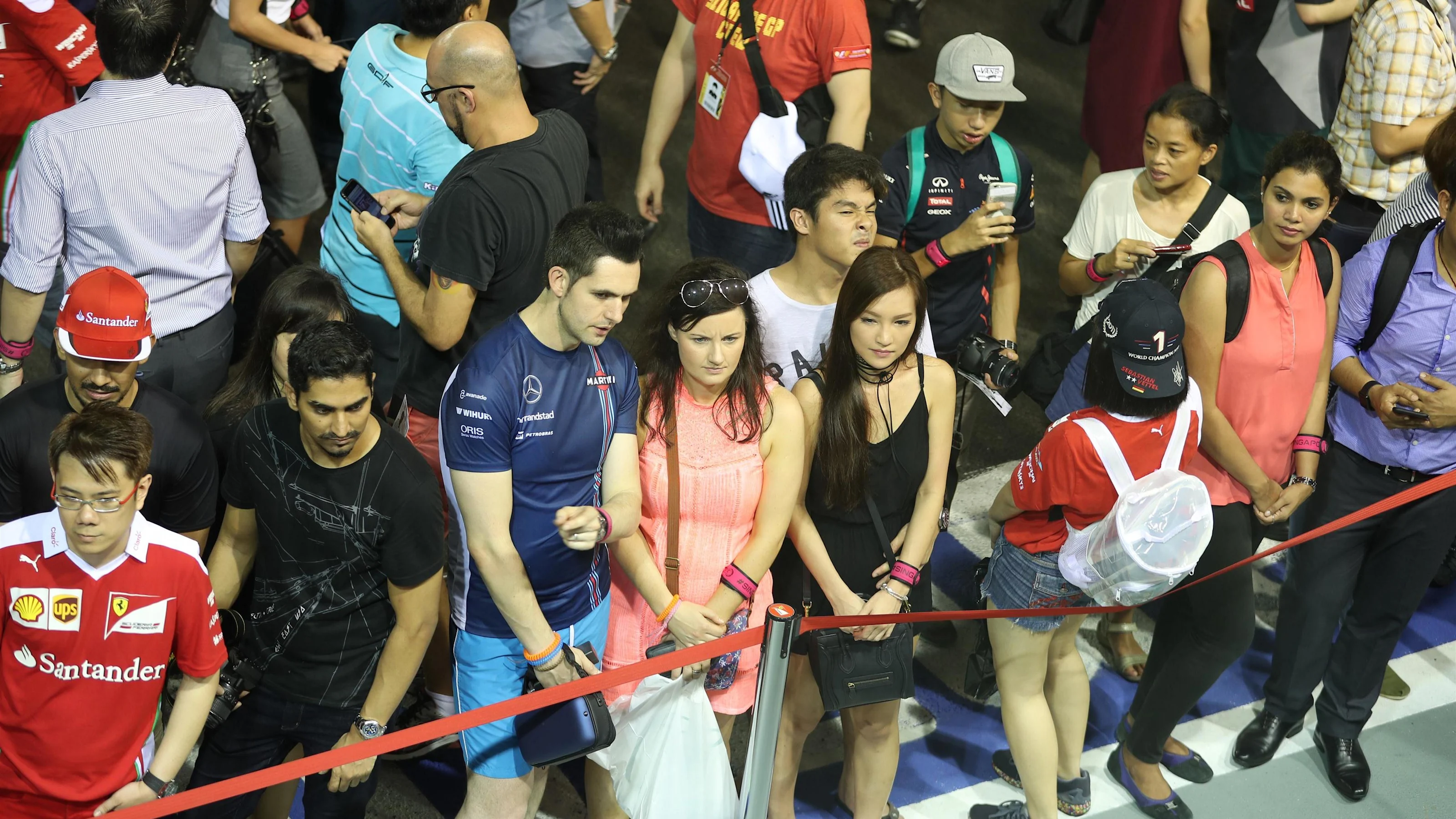 Fans on the pitlane walkabout at Formula One World Championship, Rd15, Singapore Grand Prix,